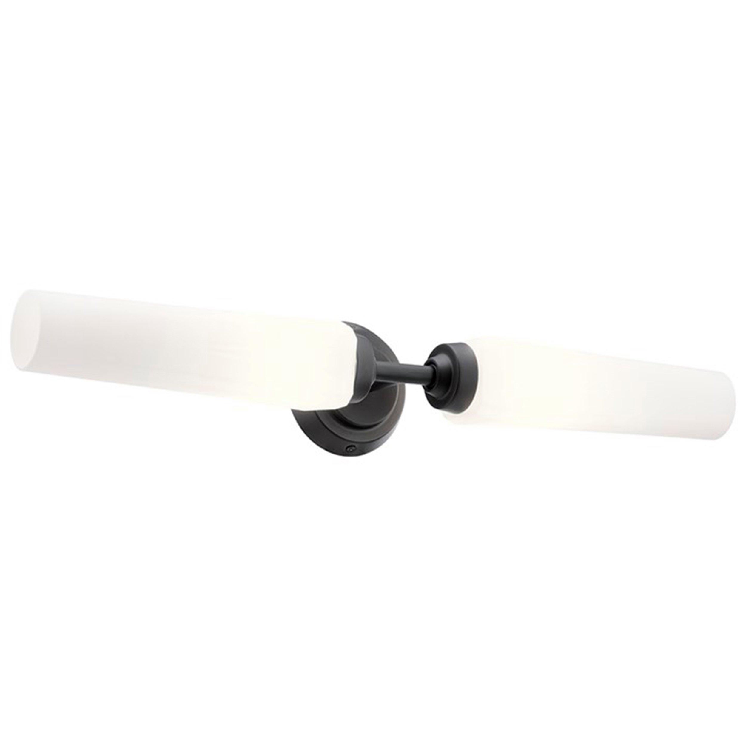 Truby Matte Black Large Double Sconce