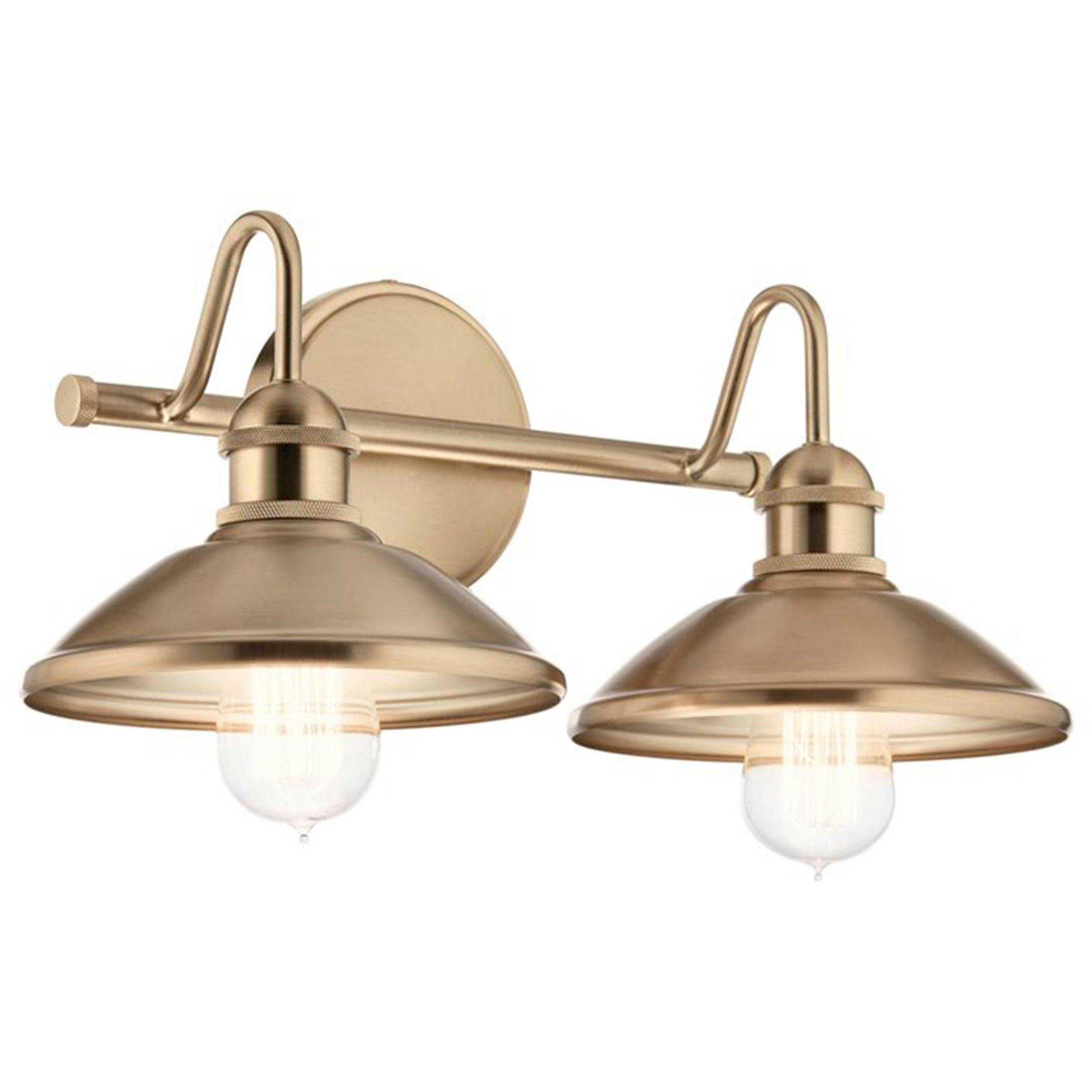 Clyde Champagne Bronze Double Sconce