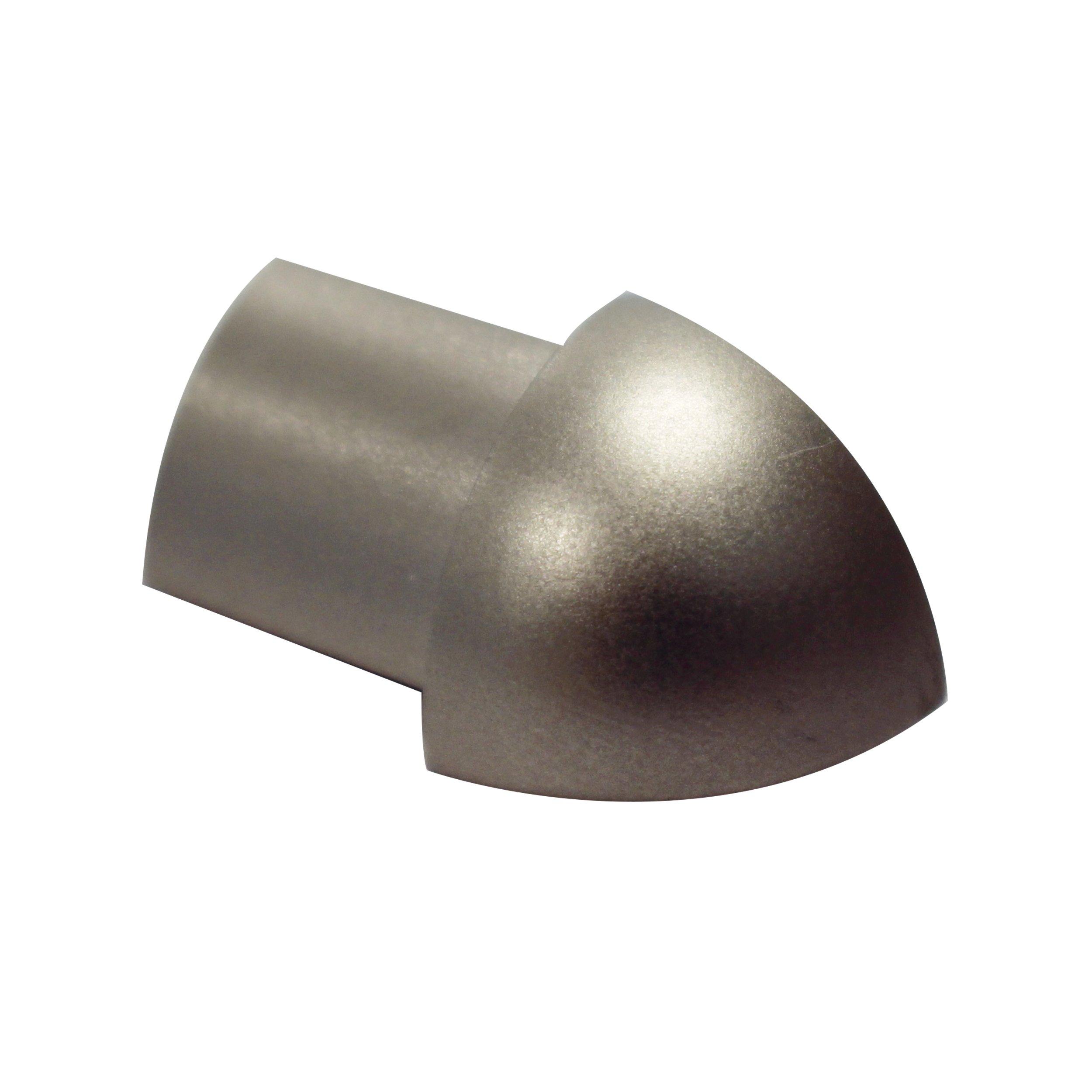 Laticrete Round Edge 3/8in. Satin Nickel Outside Corner