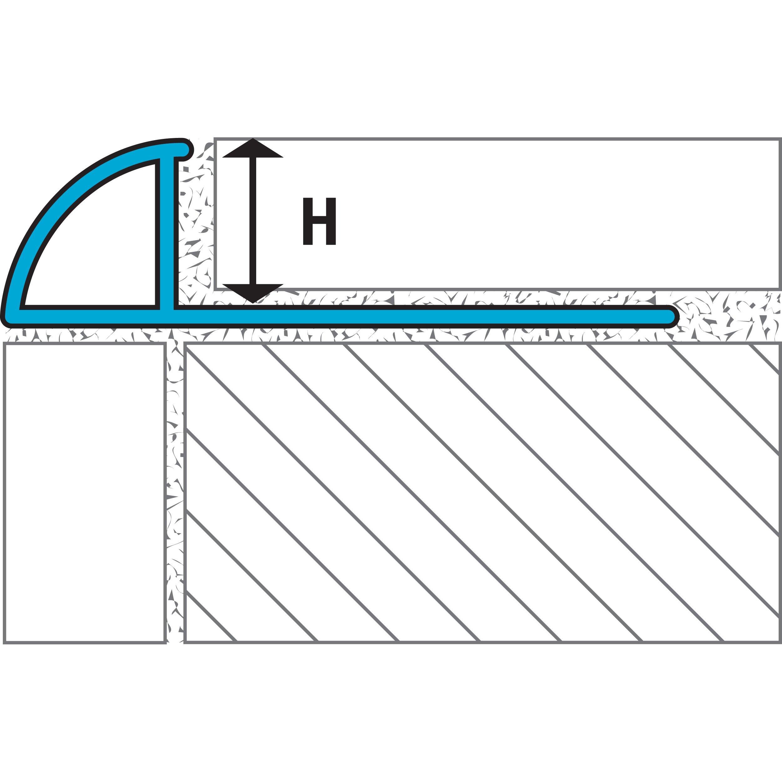 Laticrete Round Edge 3/8in. Brilliant White Profile