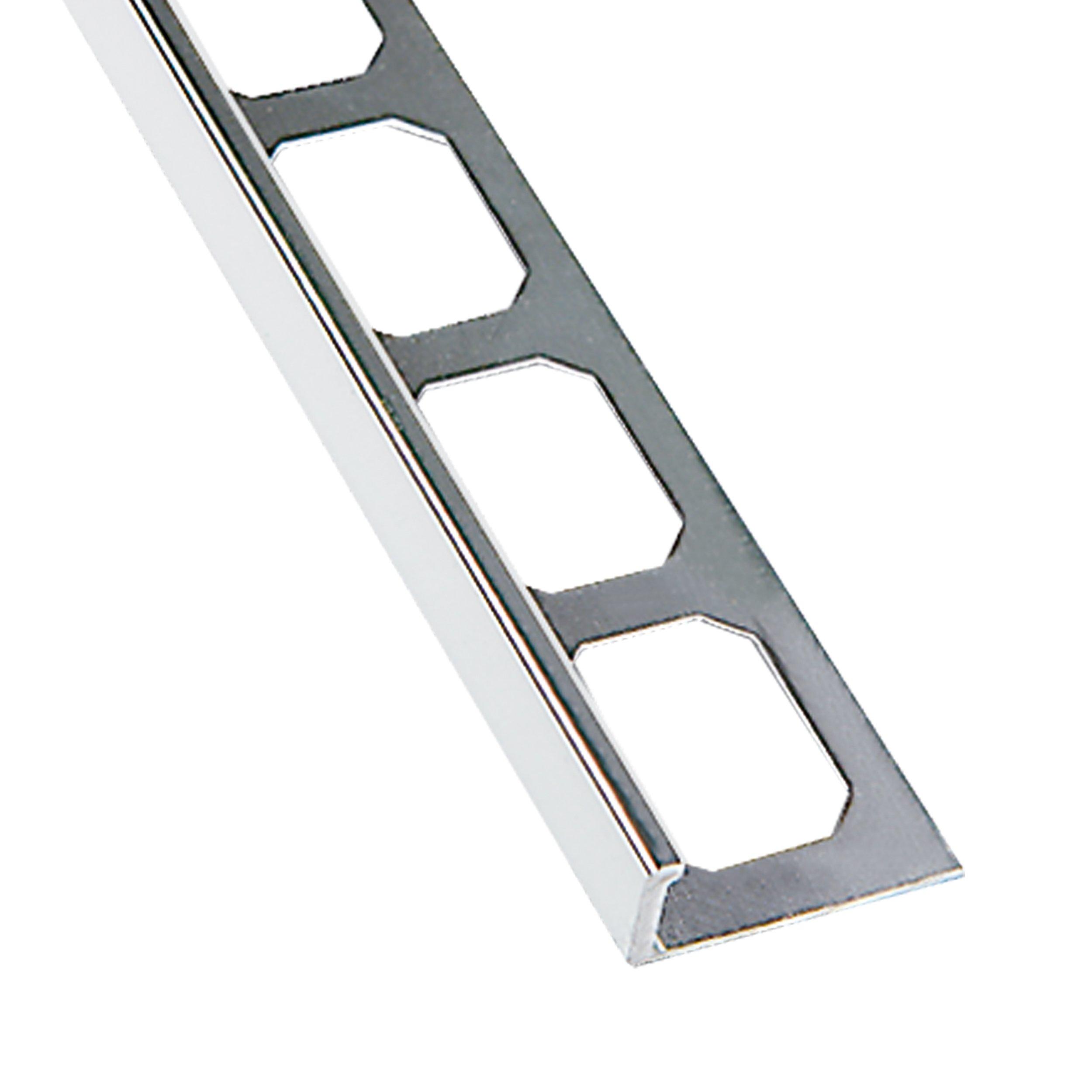Laticrete L-Shape Edge 1/2in. Polished Chrome Profile