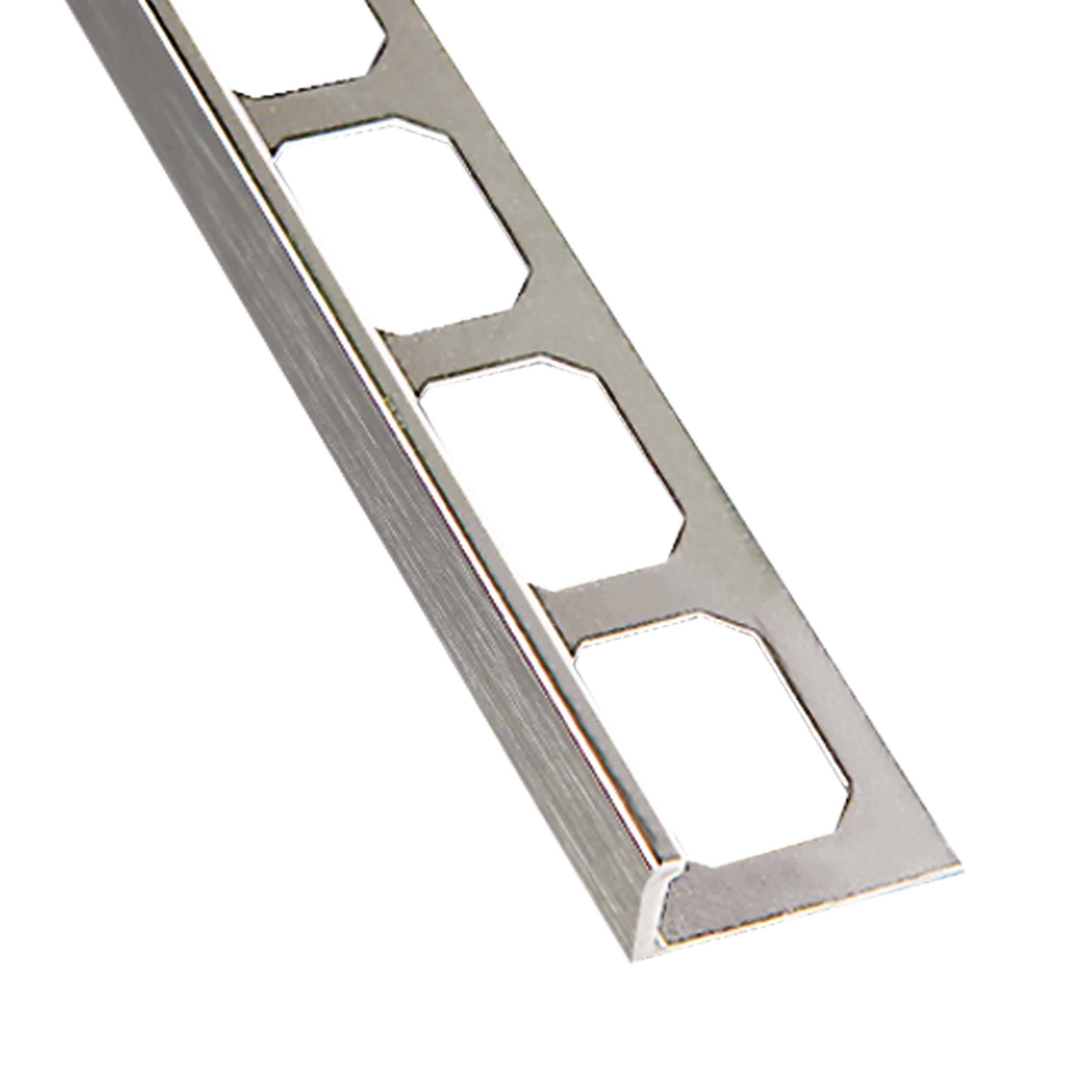 Laticrete L-Shape Edge 5/16in. Brushed Nickle Anodized Aluminum Profile