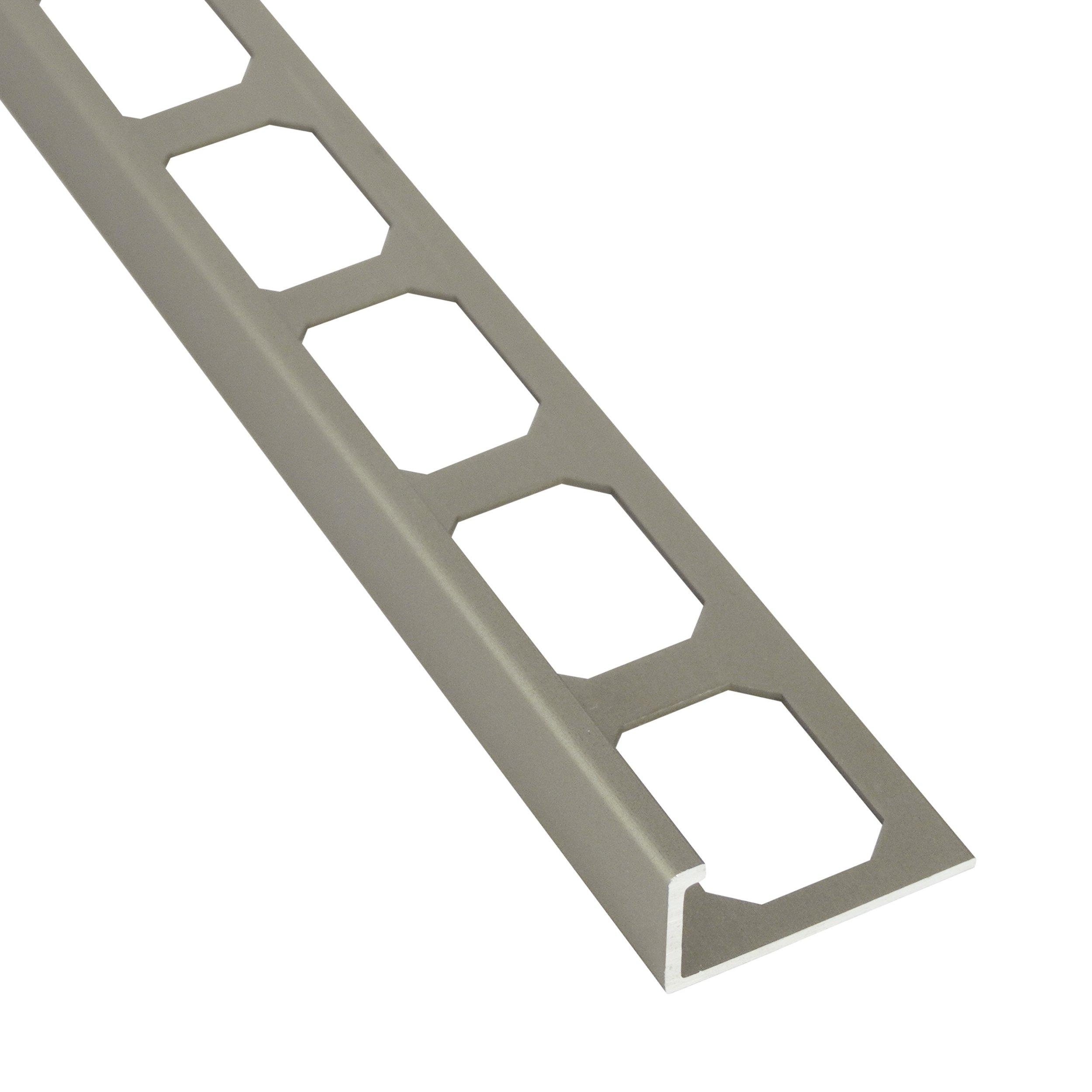 Laticrete L-Shape Edge 1/2in. Satin Nickel Profile