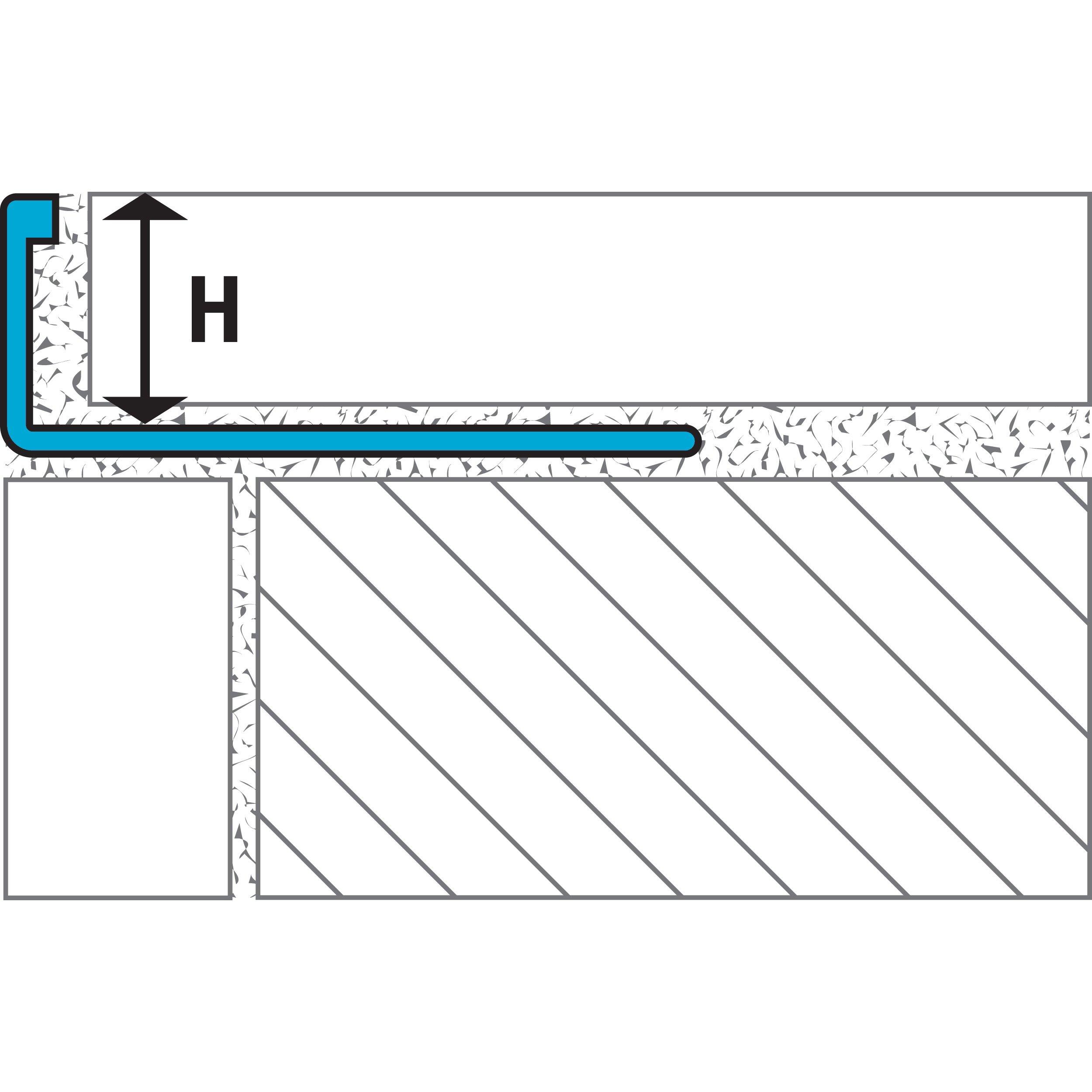 Laticrete L-Shape Edge 3/8in. Aluminum Profile