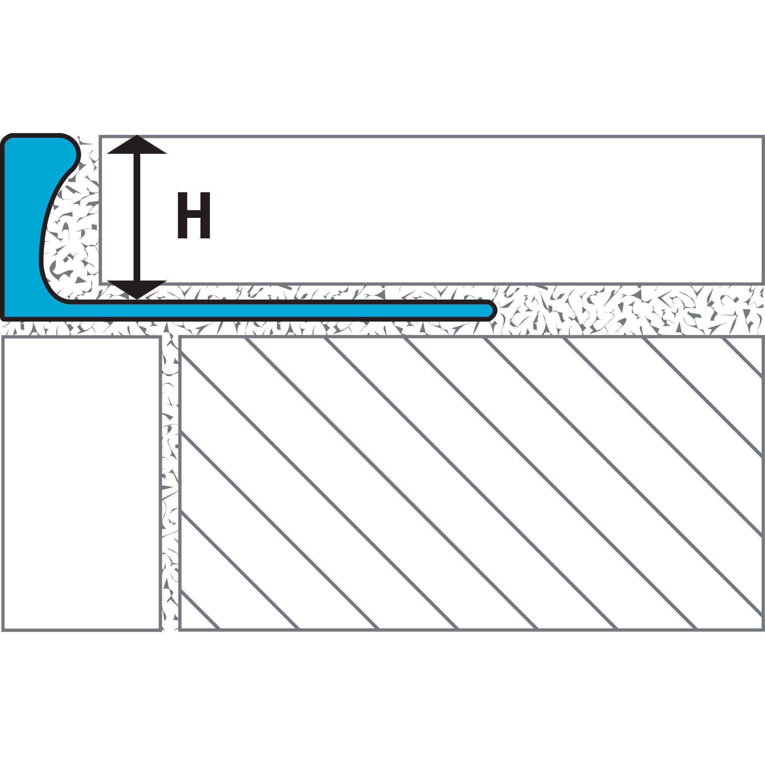 Laticrete L-Shape Edge 5/16in. Brilliant White Profile