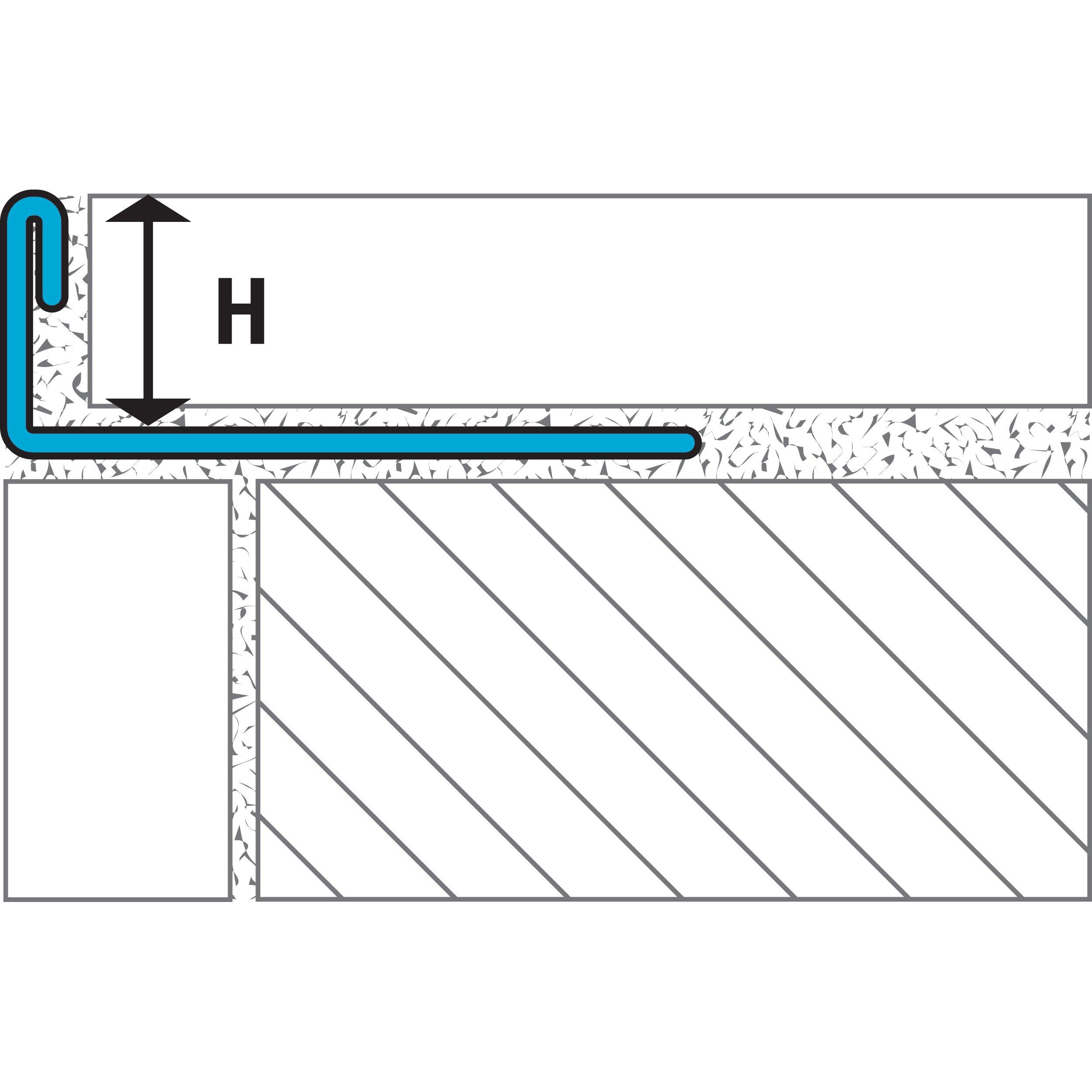 Laticrete L-Shape Edge 3/8in. Stainless Steel Profile