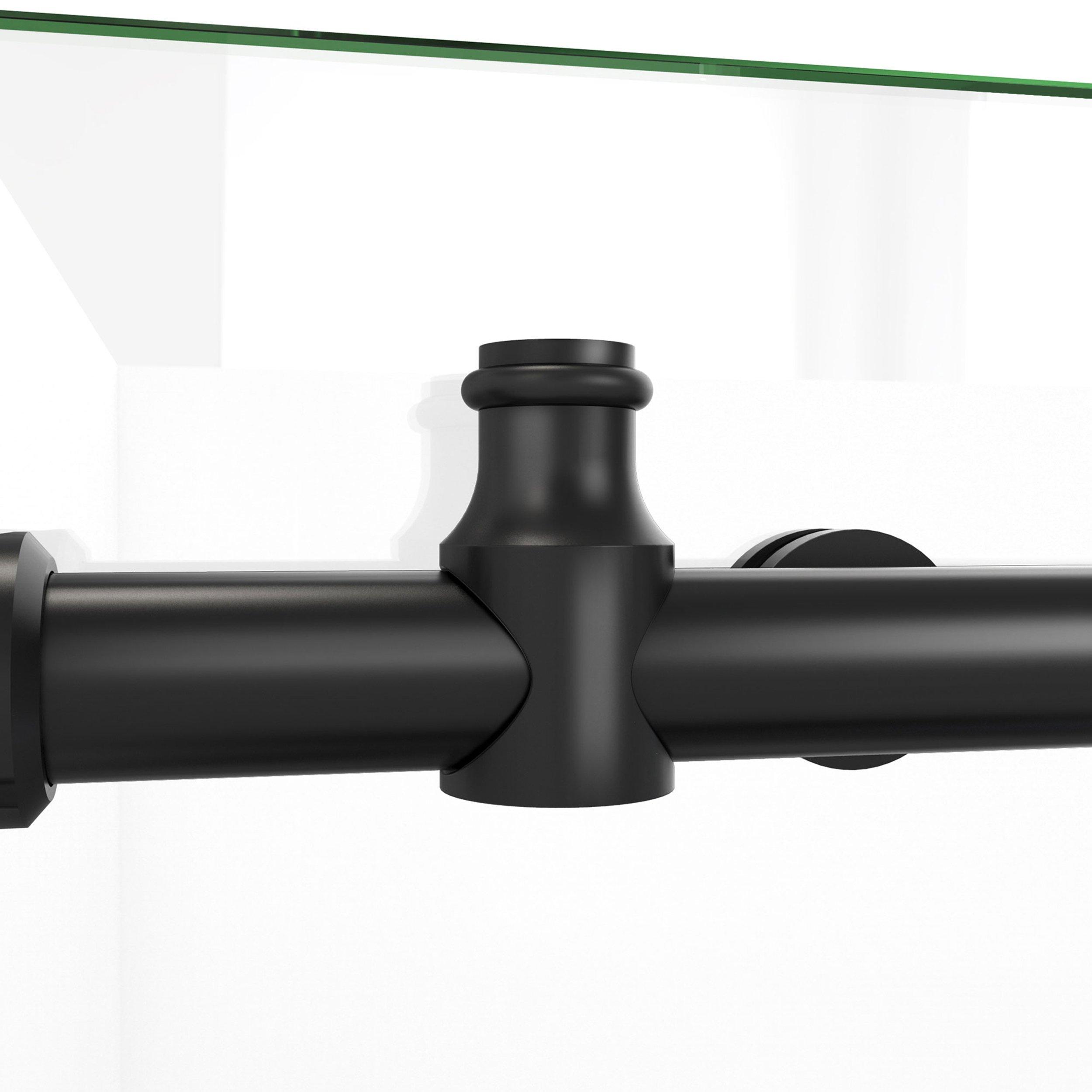 Enigma-X Matte Black Frameless Sliding Shower Door