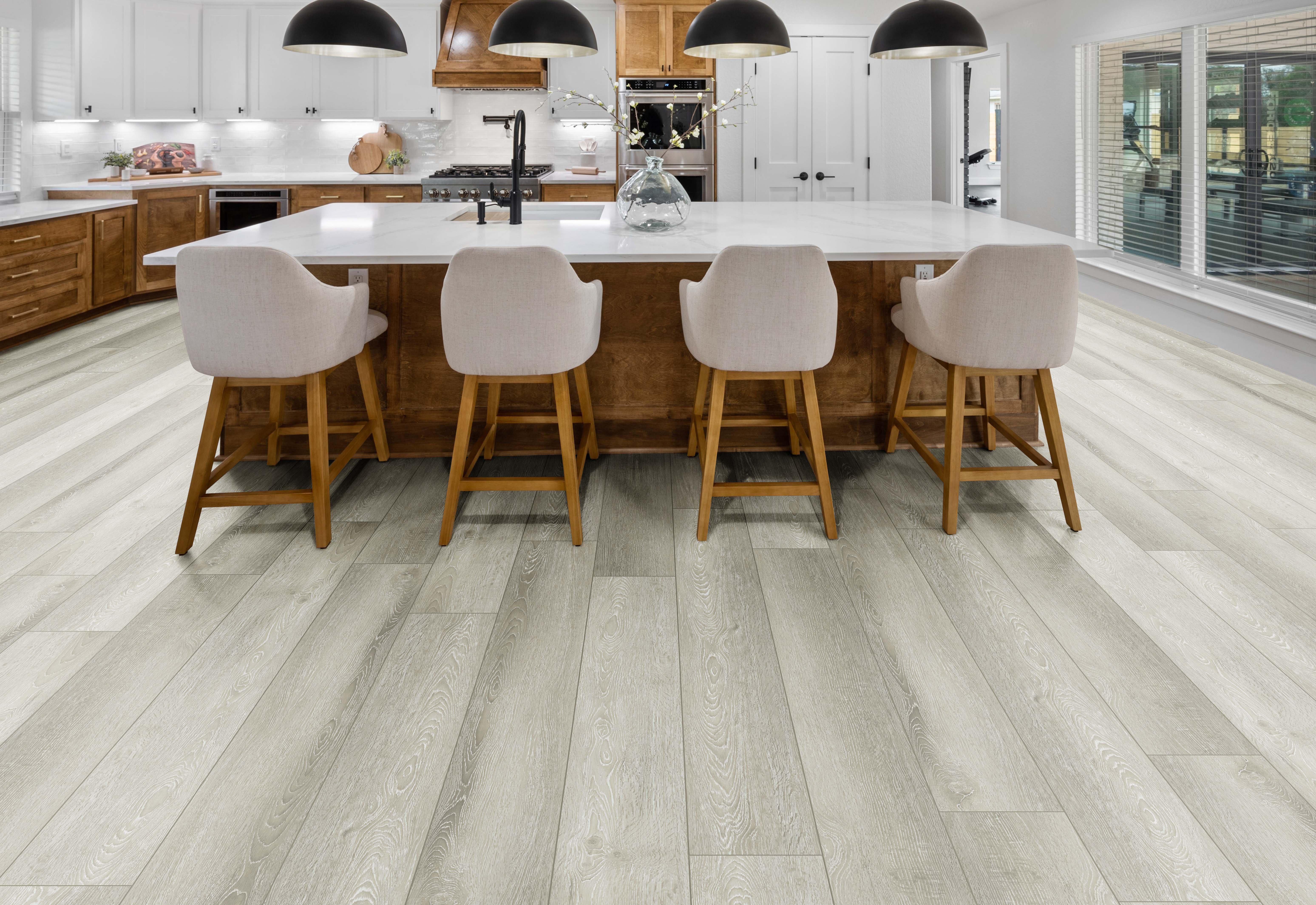 White Blossom Waterproof Rigid Core Luxury Vinyl Plank - Cork Pad