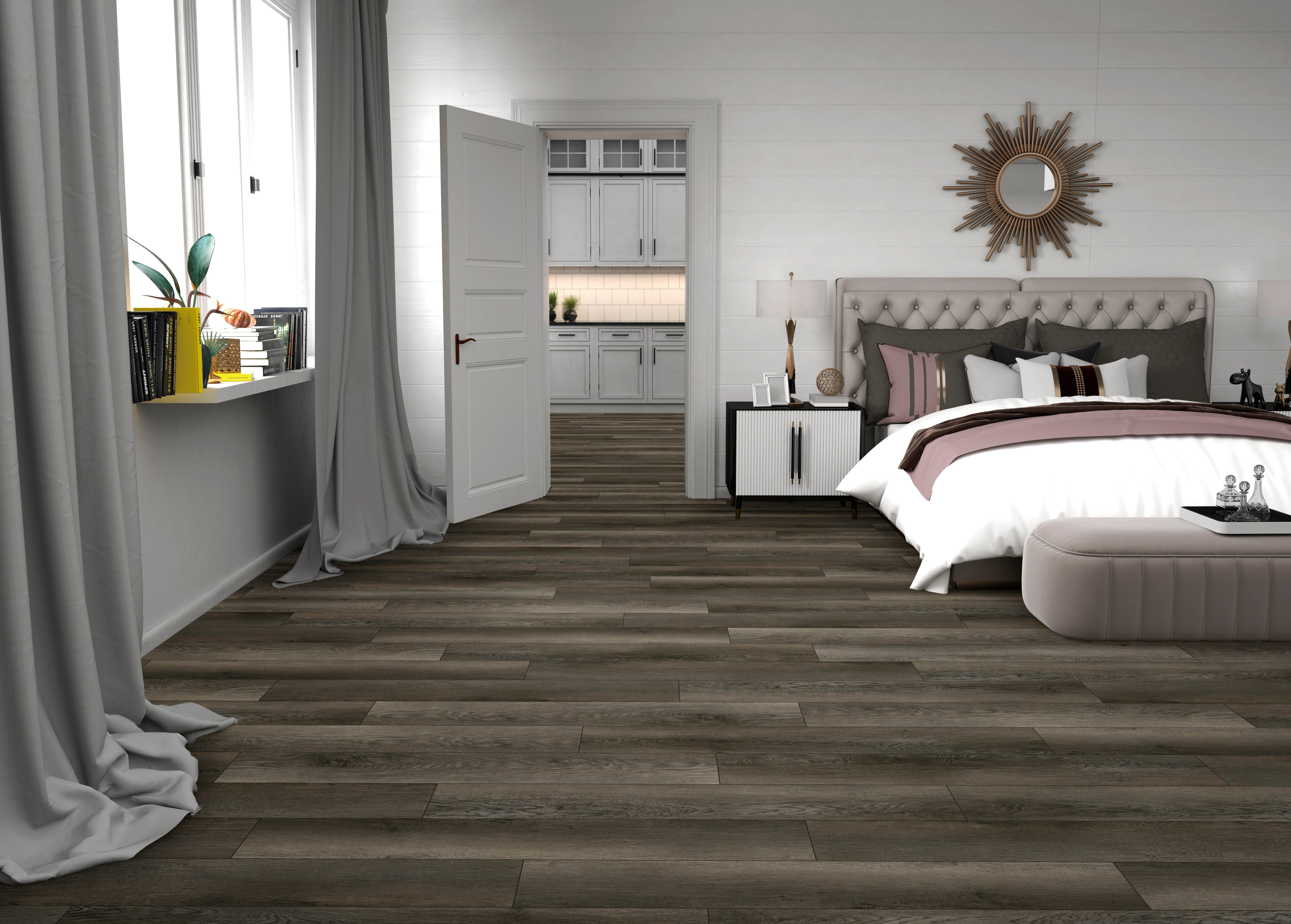 Mesquite Oak Waterproof Rigid Core Luxury Vinyl Plank - Cork Pad