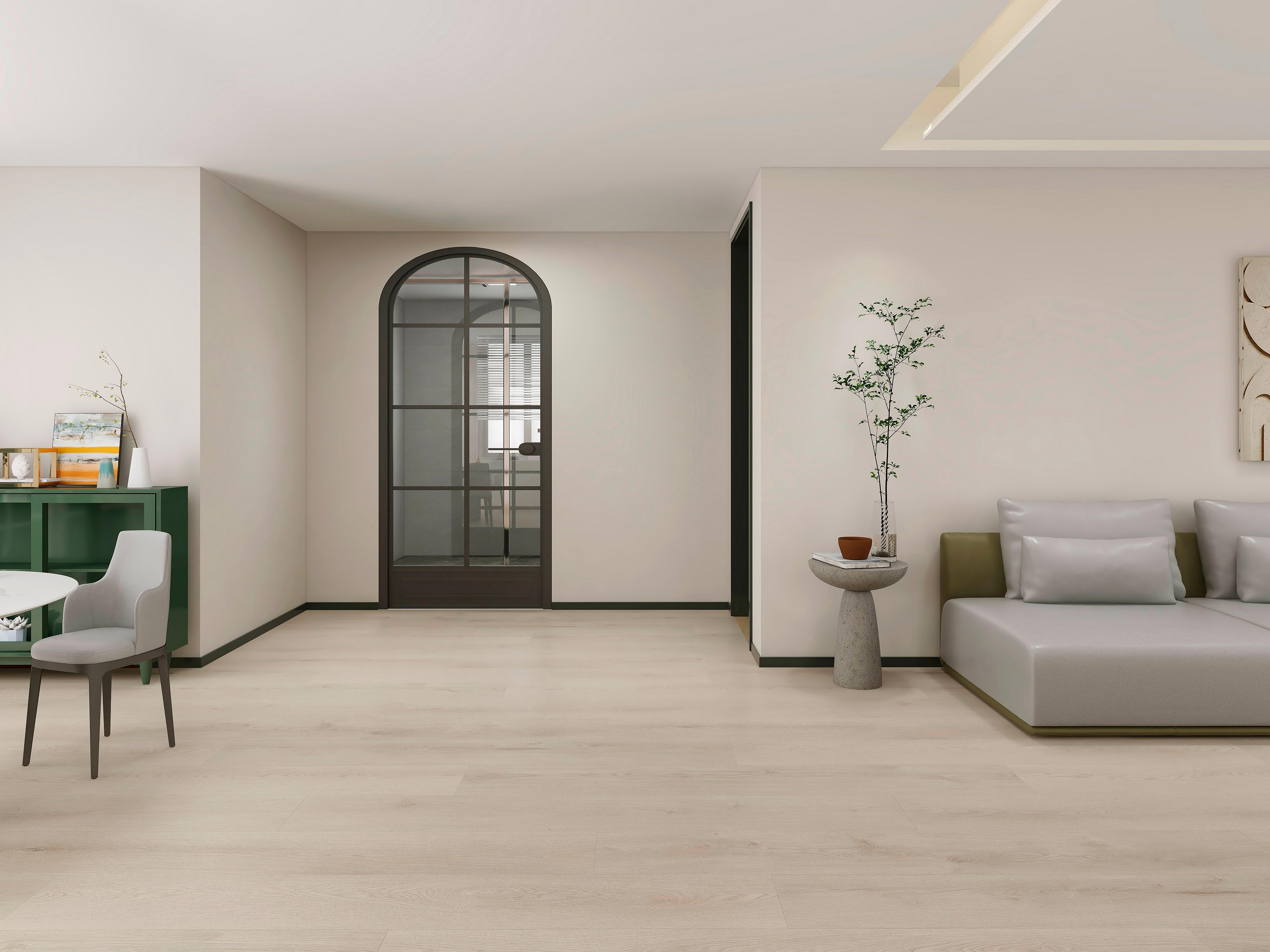 Snow Drift Waterproof Rigid Core Luxury Vinyl Plank - Cork Pad