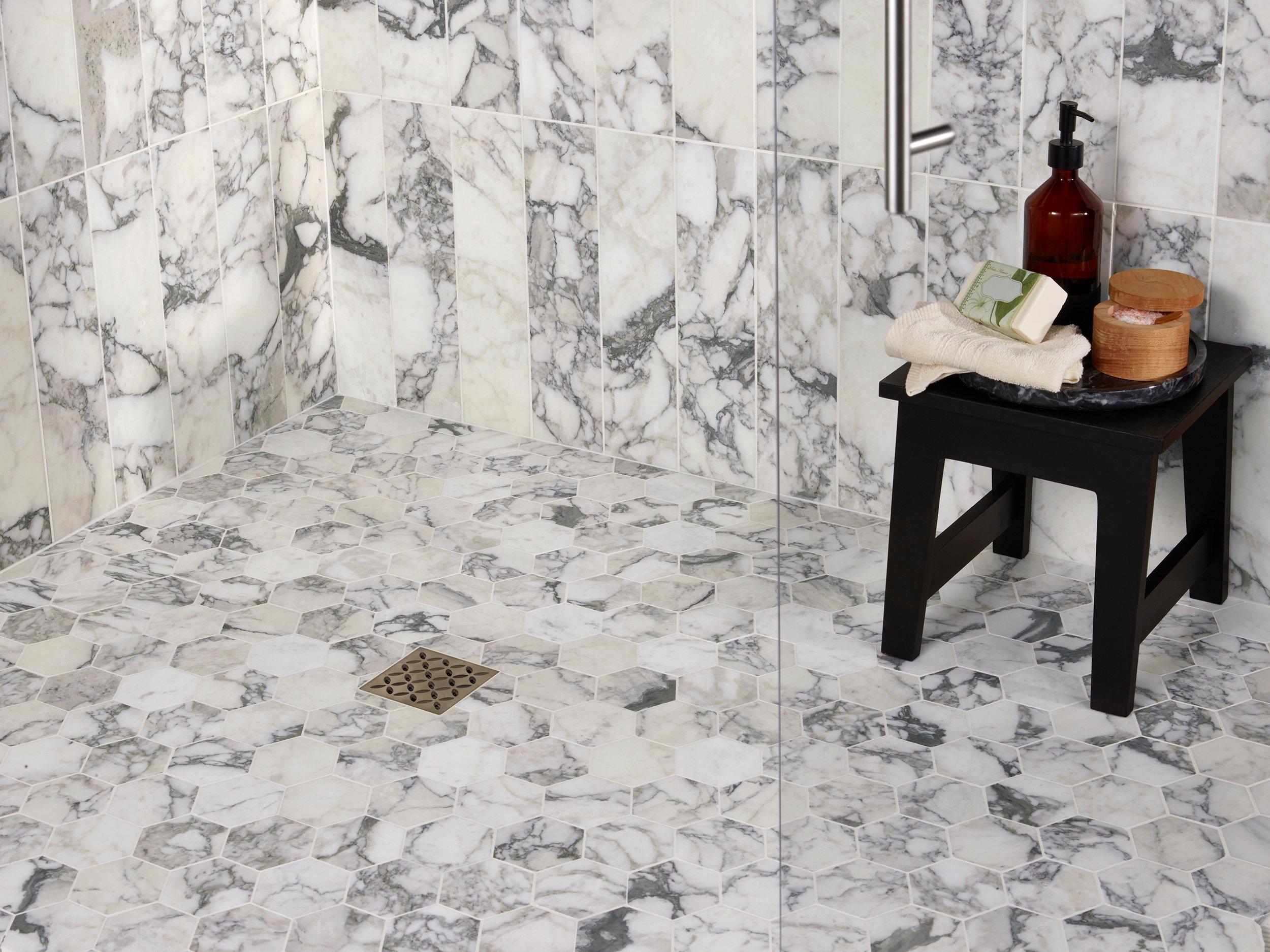 Statuario Gioia  Hexagon Polished Marble Mosaic