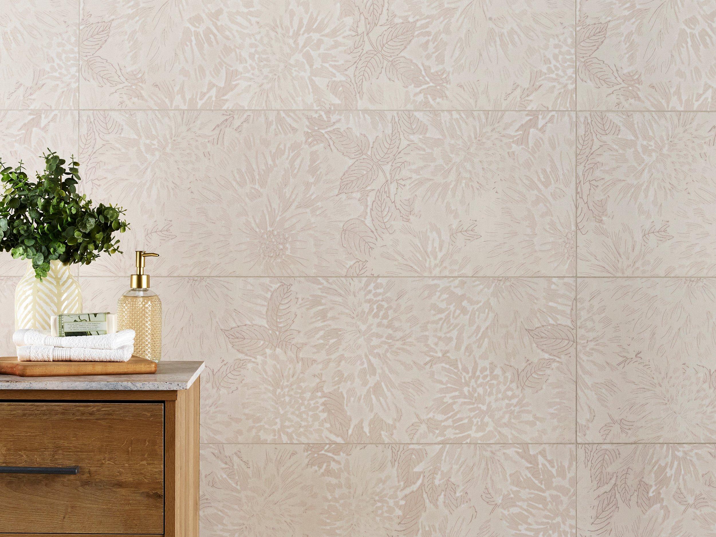 Wall & Floor Tiles, Lino Beige Patterned Tile