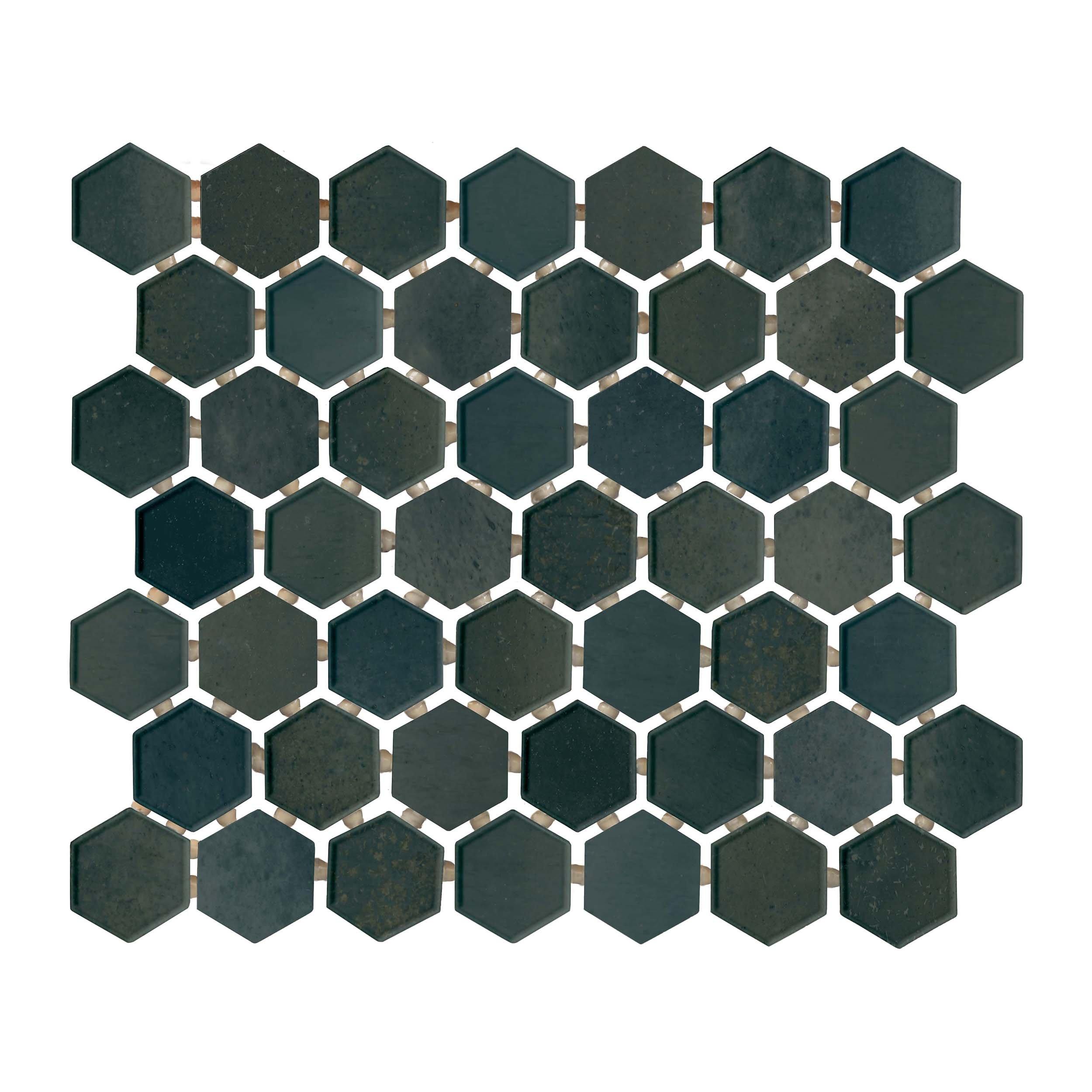 Juniper Mix Finish Ceramic Hexagon Mosaic