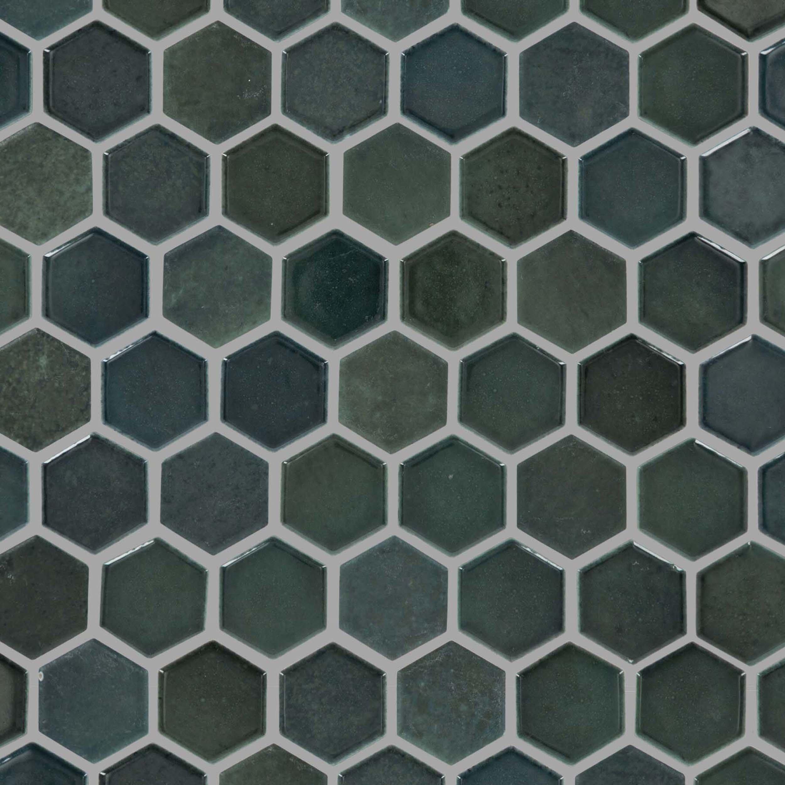 Juniper Mix Finish Ceramic Hexagon Mosaic