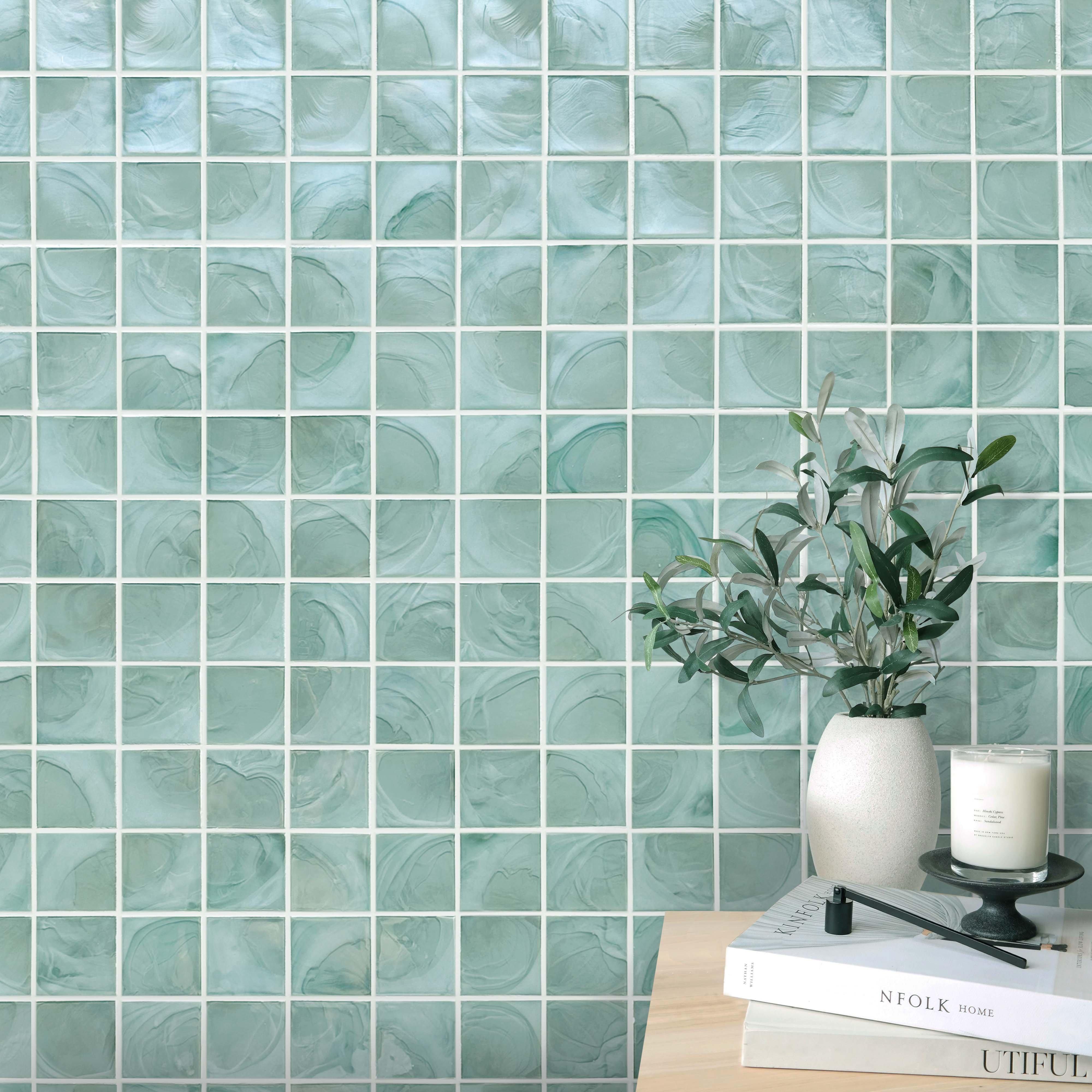 Antigua Square Hot Glass Mosaic