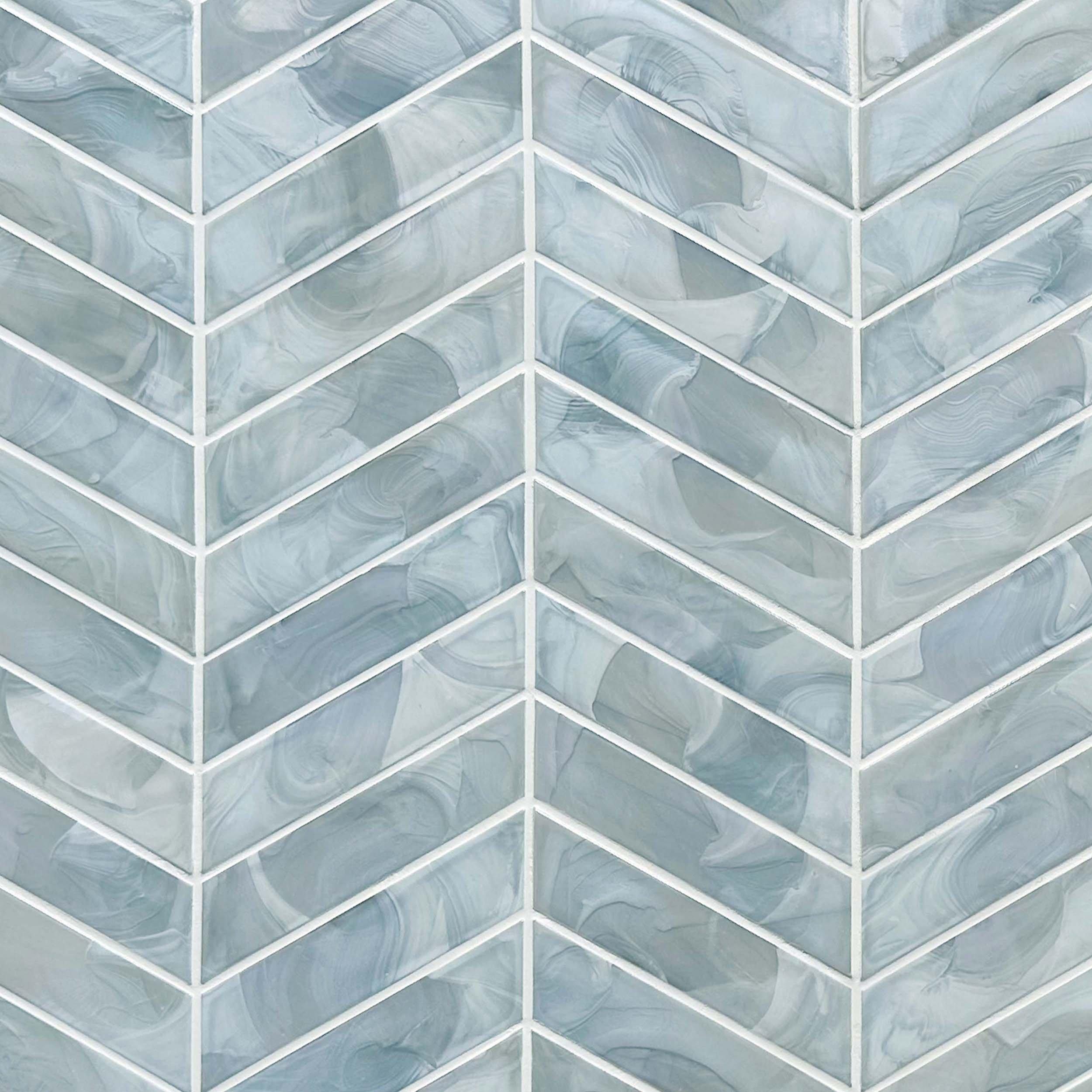 Aella Chevron Hot Glass Mosaic