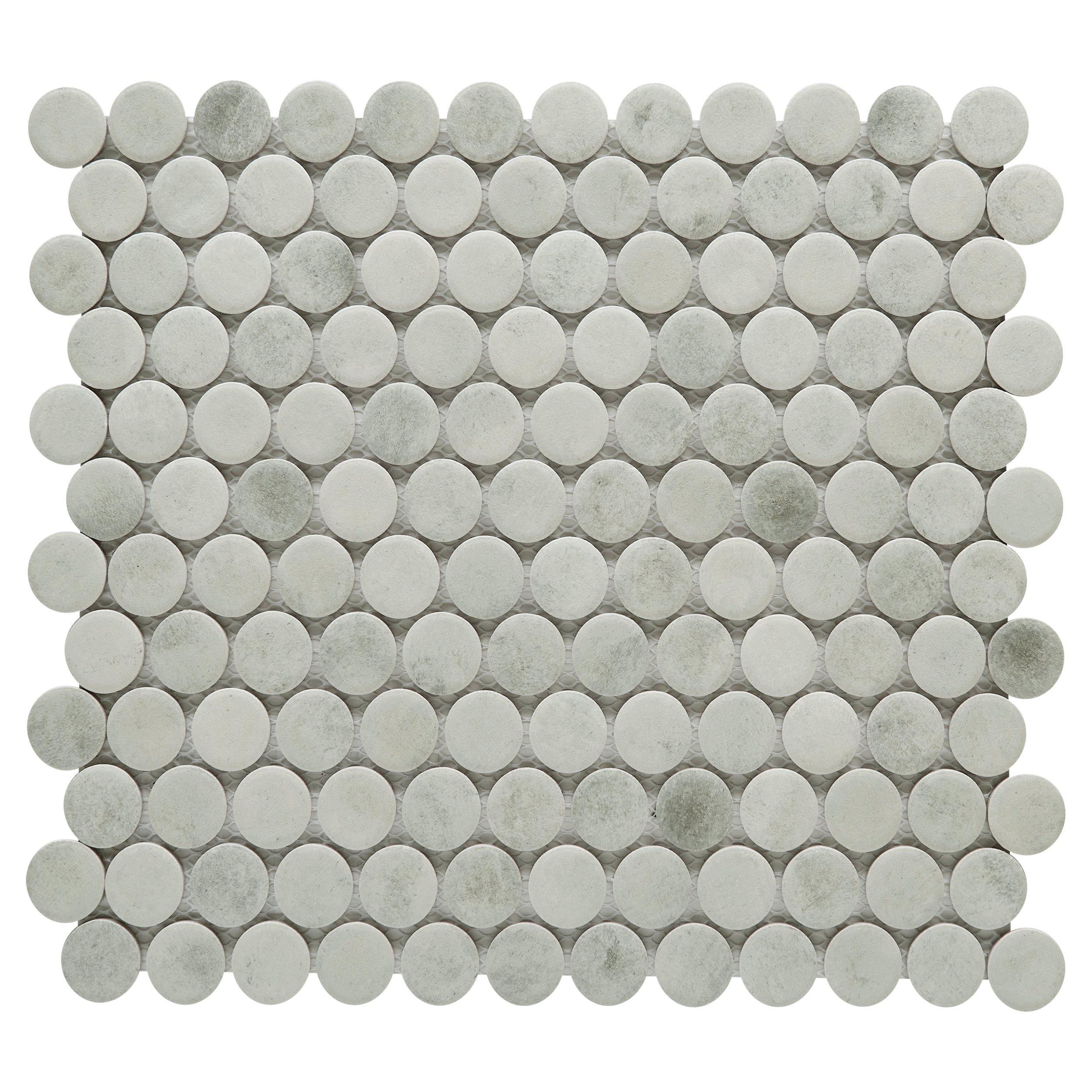Seafoam Mist Matte Penny Porcelain Mosaic