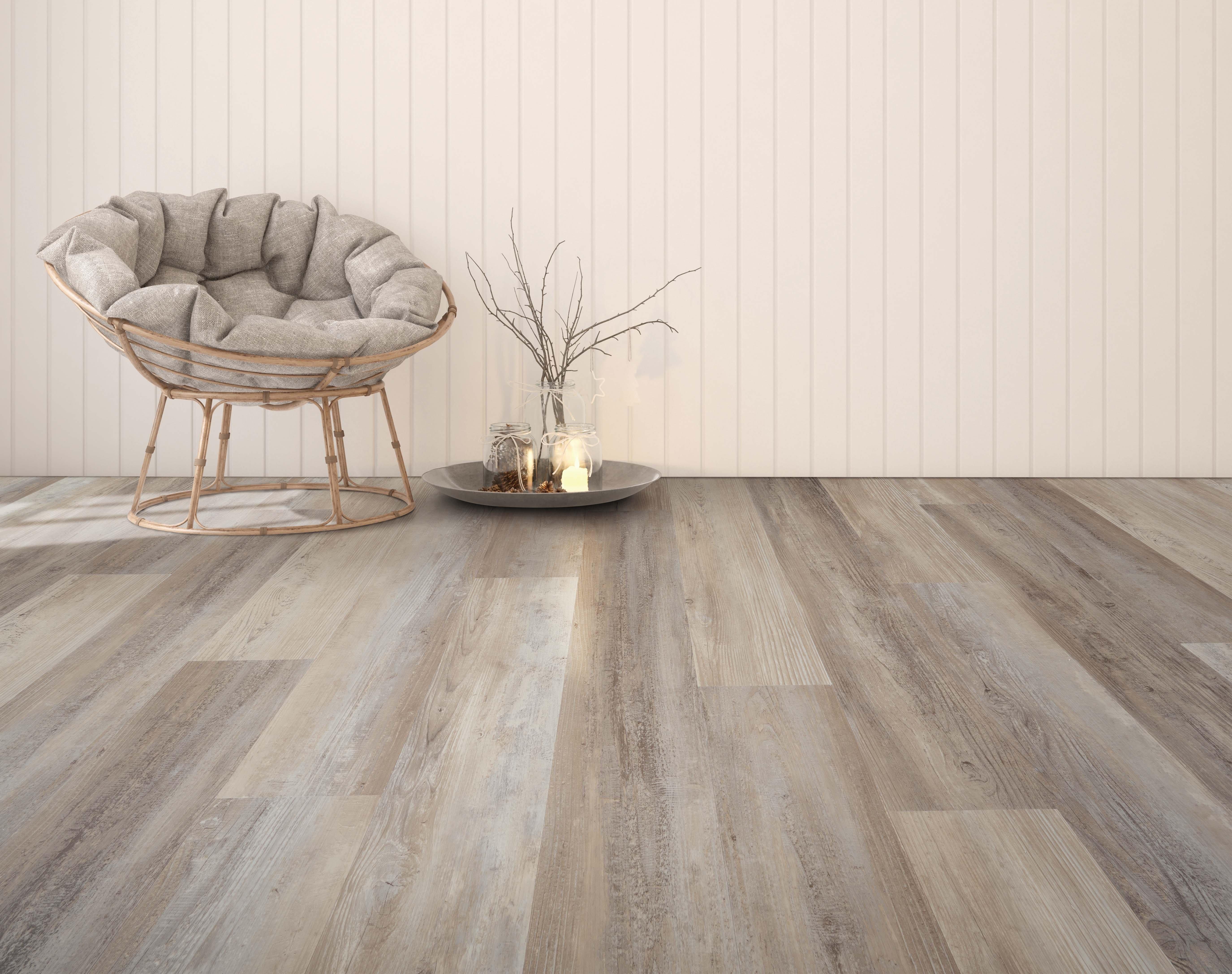 Mountain White Waterproof Rigid Core Luxury Vinyl Plank - Cork Pad