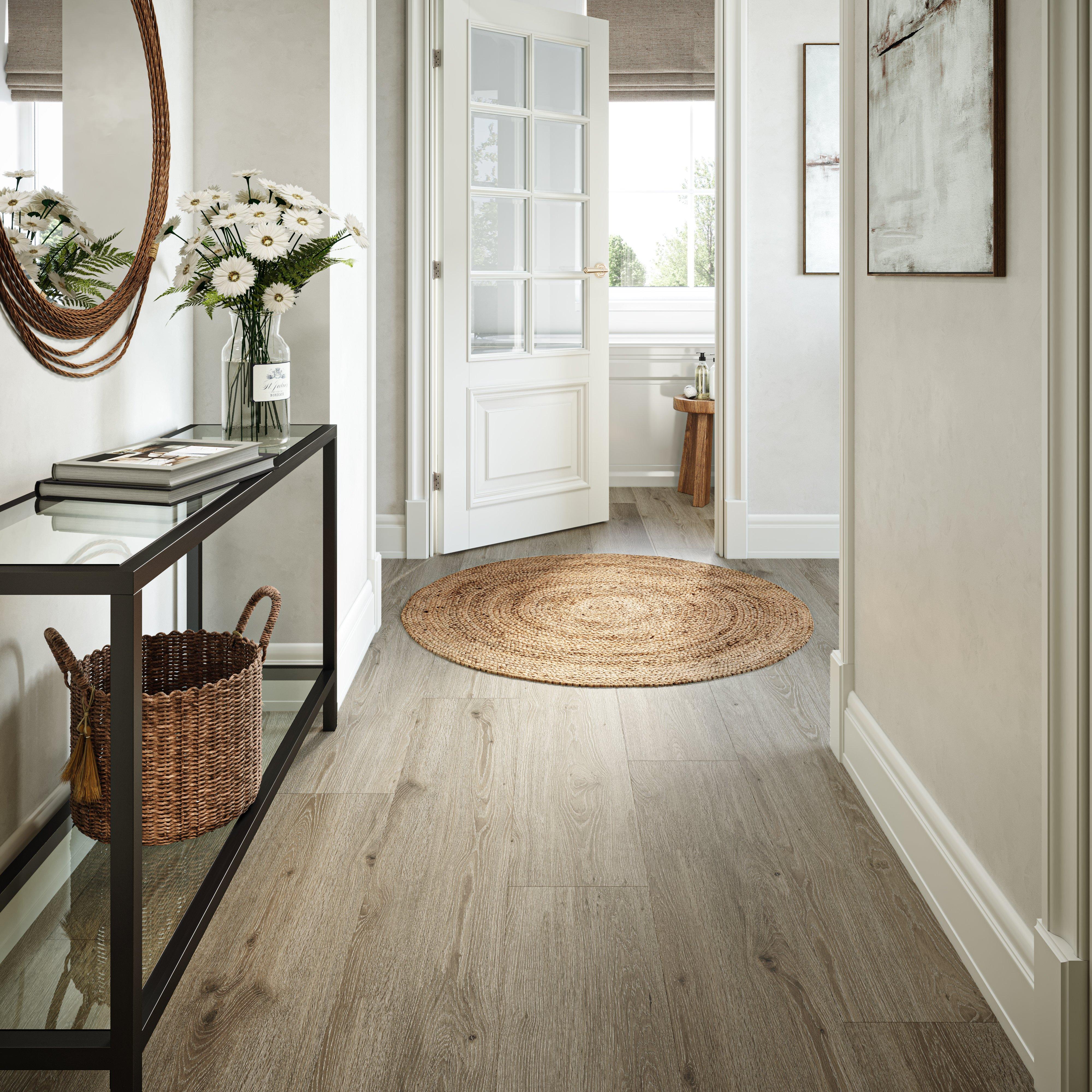 Fortress Oak Waterproof Rigid Core Luxury Vinyl Plank - Cork Pad