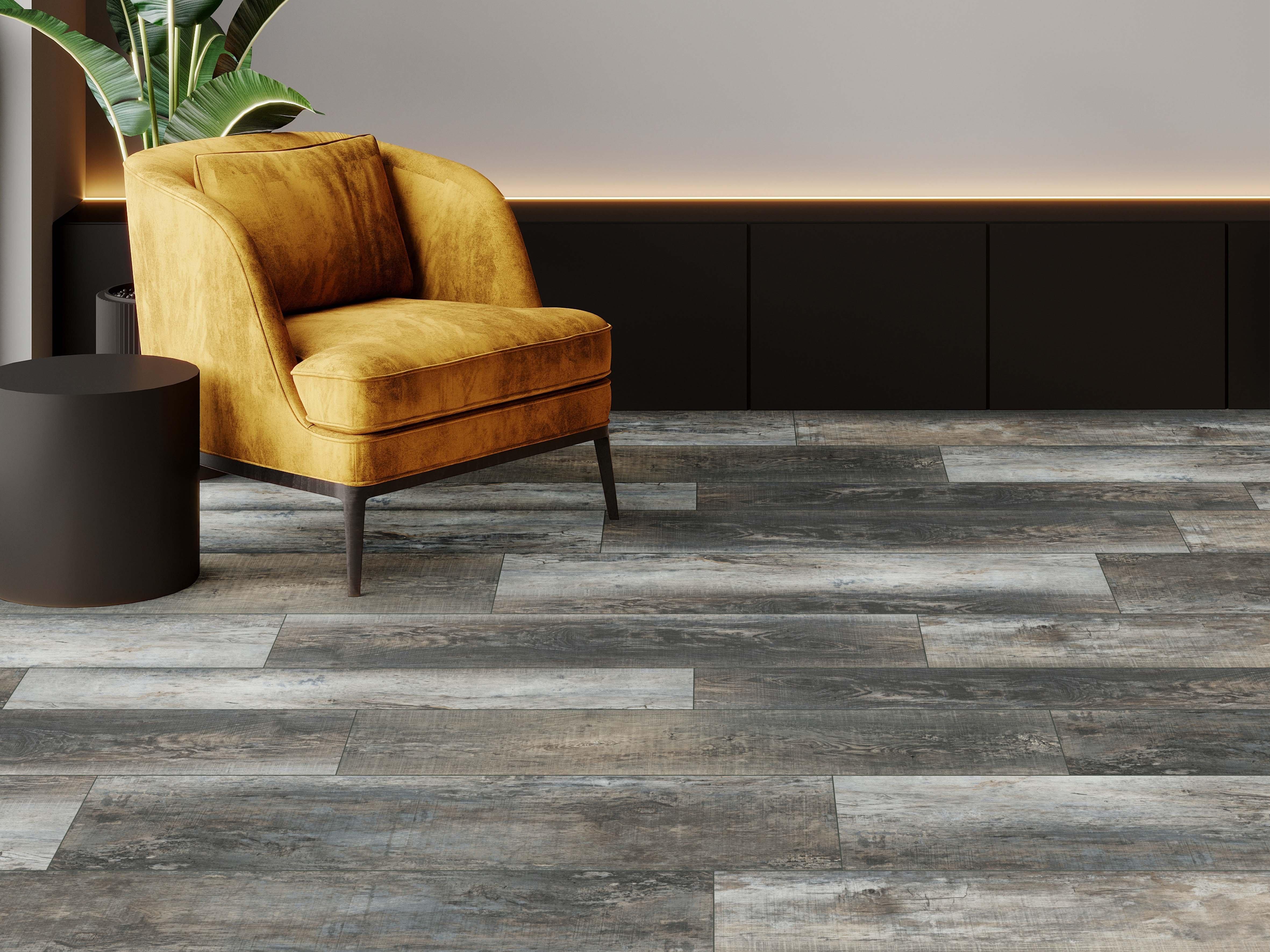 Riverstone Oak Waterproof Rigid Core Luxury Vinyl Plank - Cork Pad