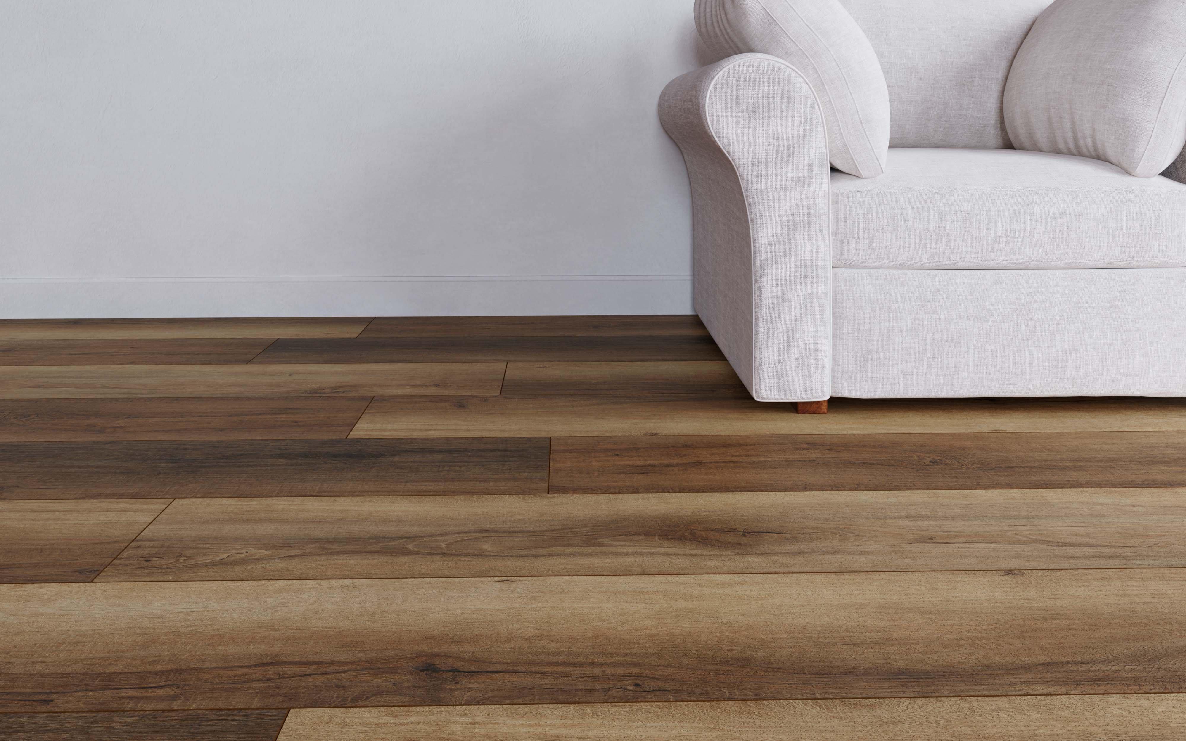 Auburn Oak Waterproof Rigid Core Luxury Vinyl Plank - Cork Pad