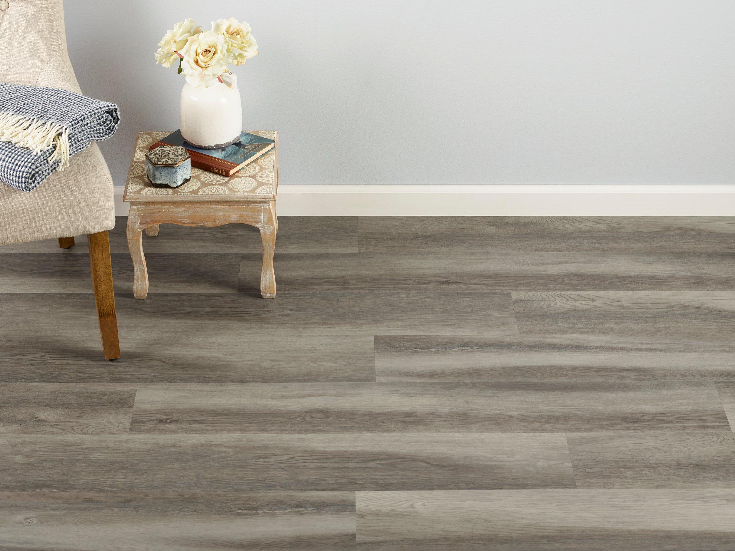 Tower Mill Oak Waterproof Oak Rigid Core Luxury Vinyl Plank - Foam Pad