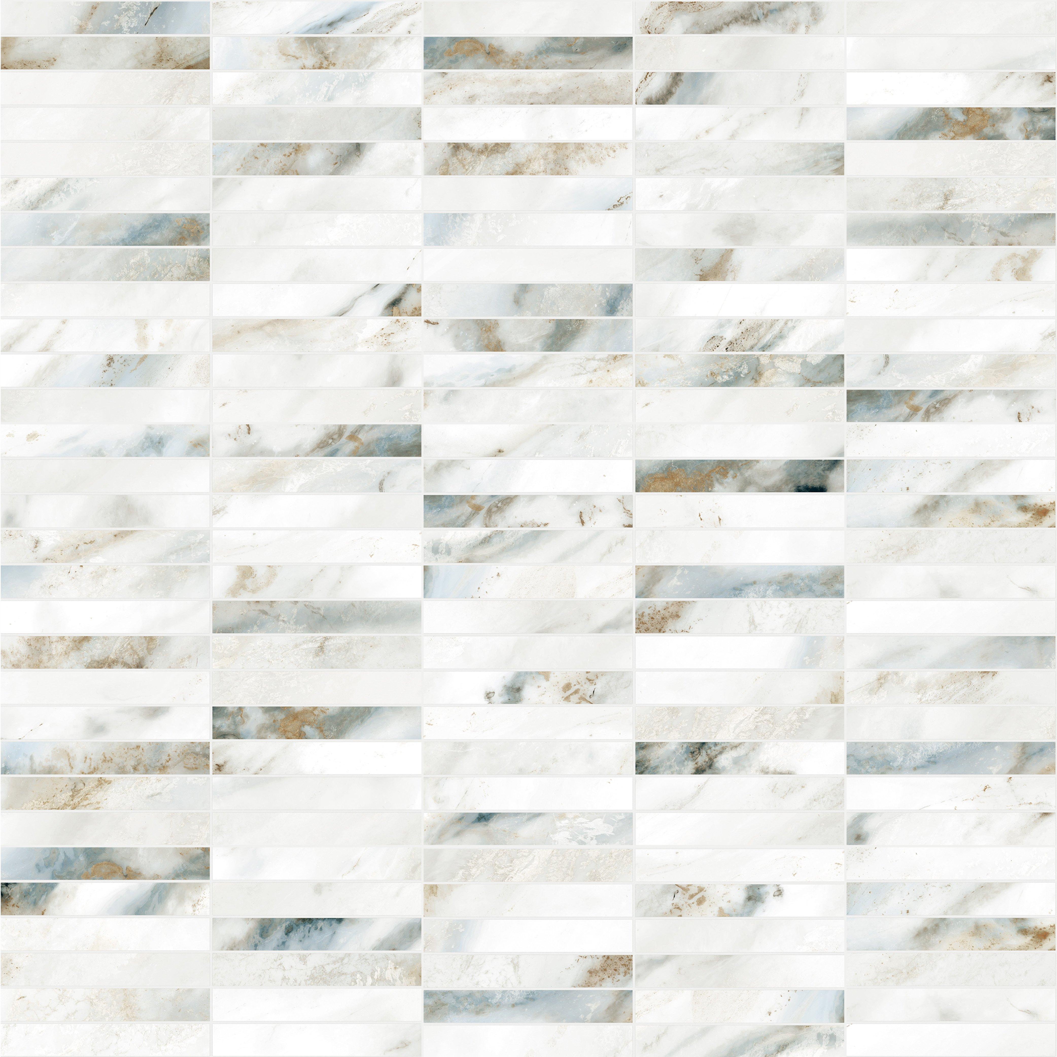 Celeste Azul Stack Porcelain Mosaic