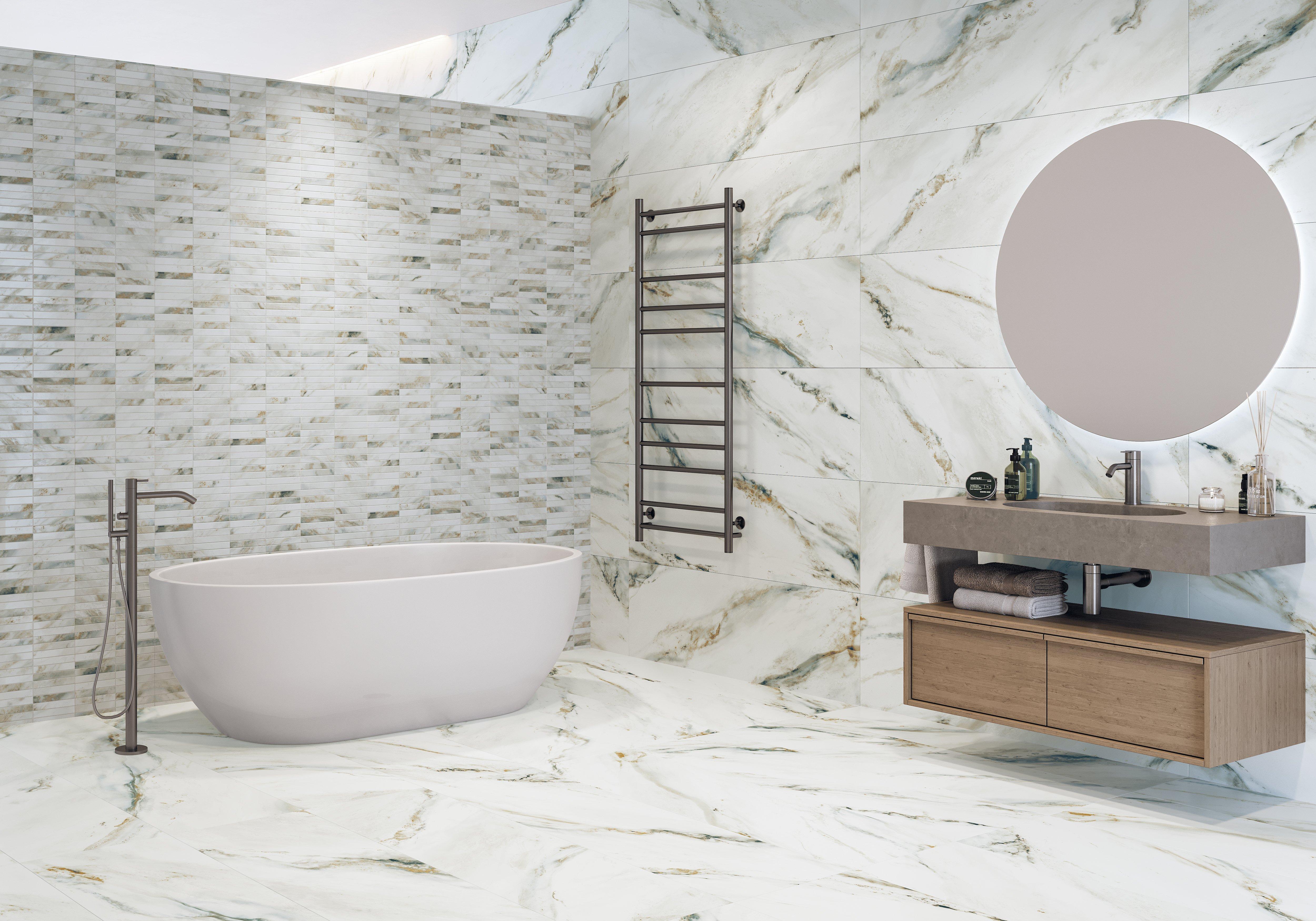 Celeste Azul Stack Porcelain Mosaic