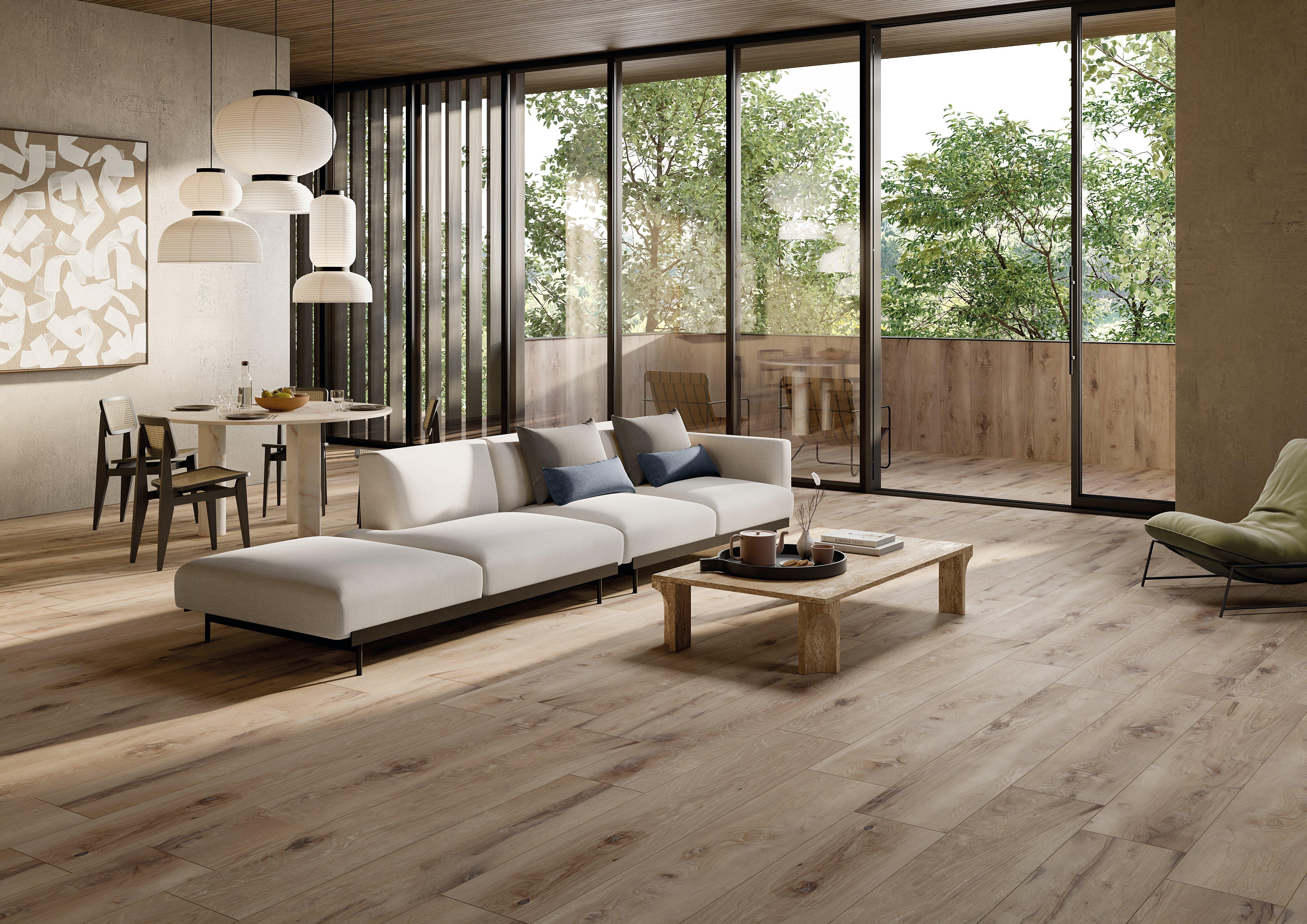 Geneva Hickory Porcelain Wood Plank Tile