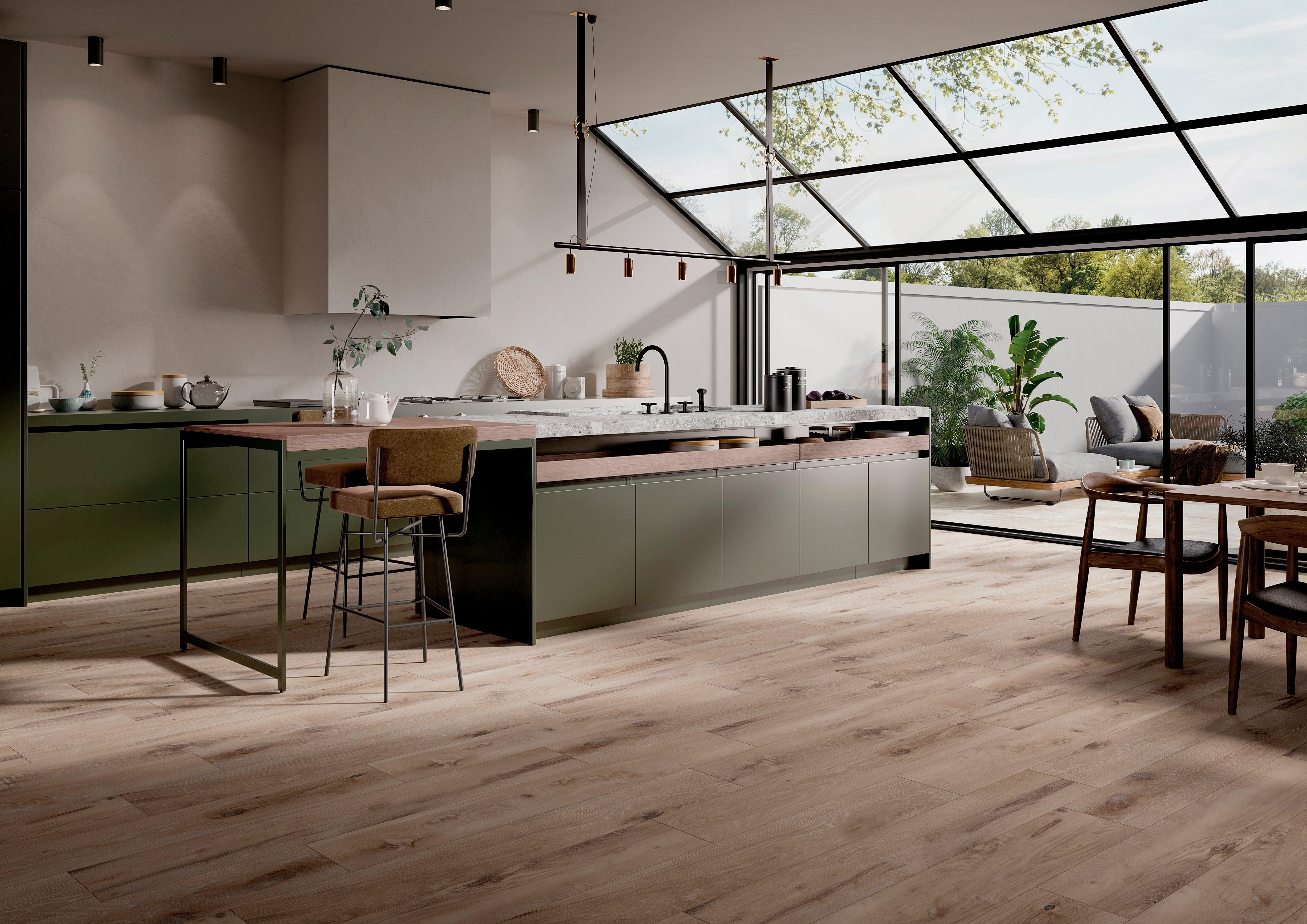 Geneva Hickory Porcelain Wood Plank Tile