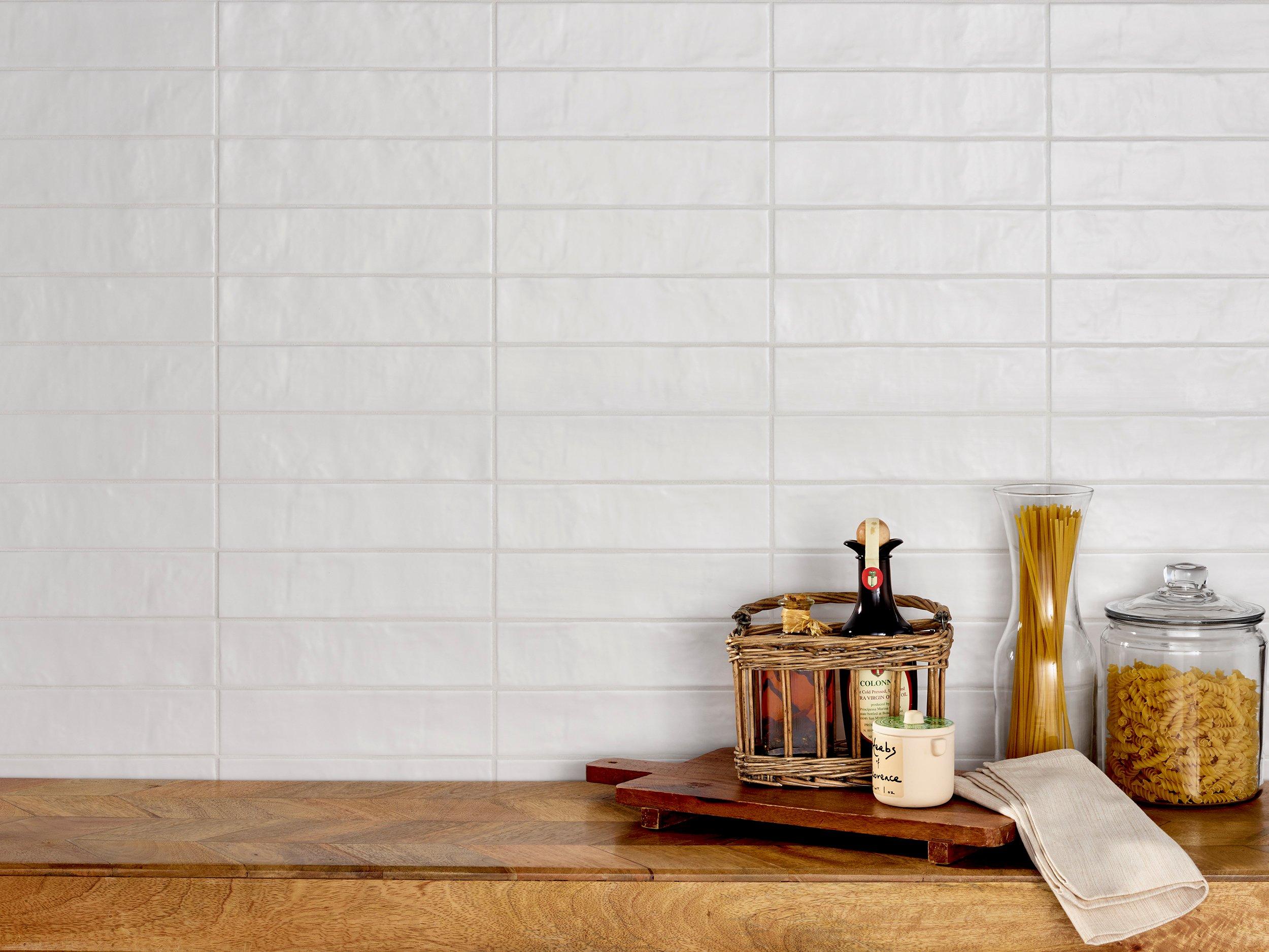 Matte White Brick Ceramic Tile | Floor and Decor