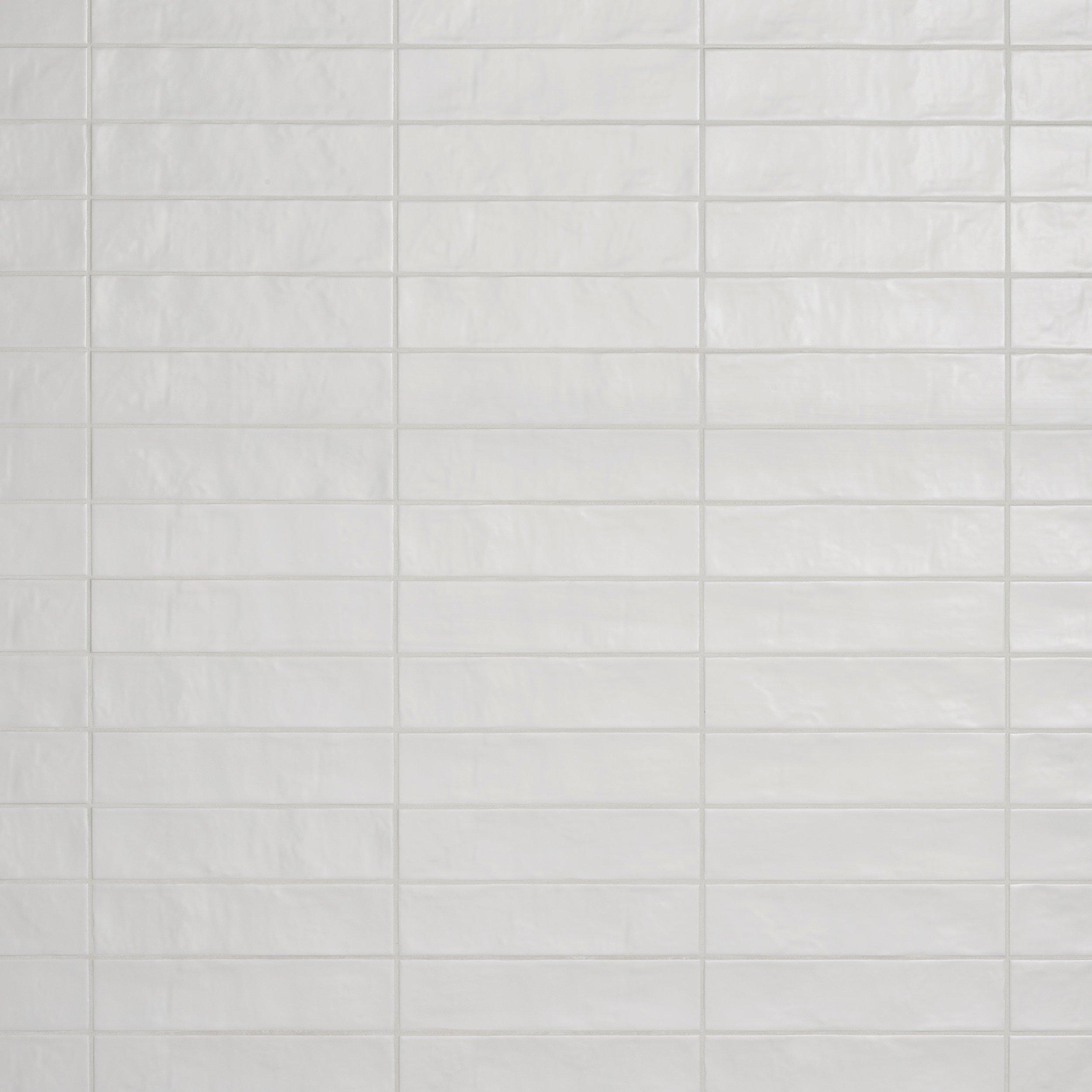 Matte White Brick Ceramic Tile