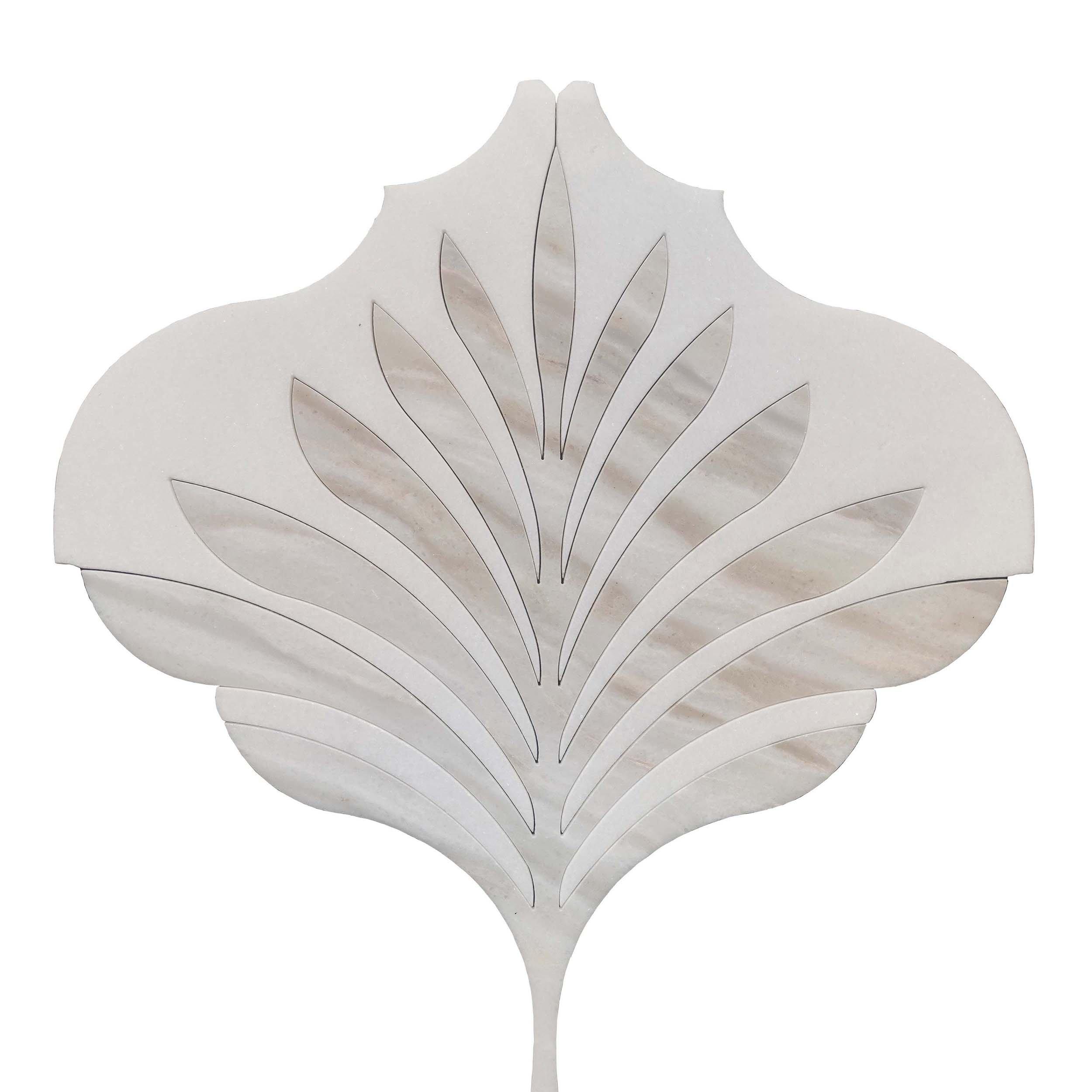 Taormina Thassos Nestos Waterjet Marble Mosaic