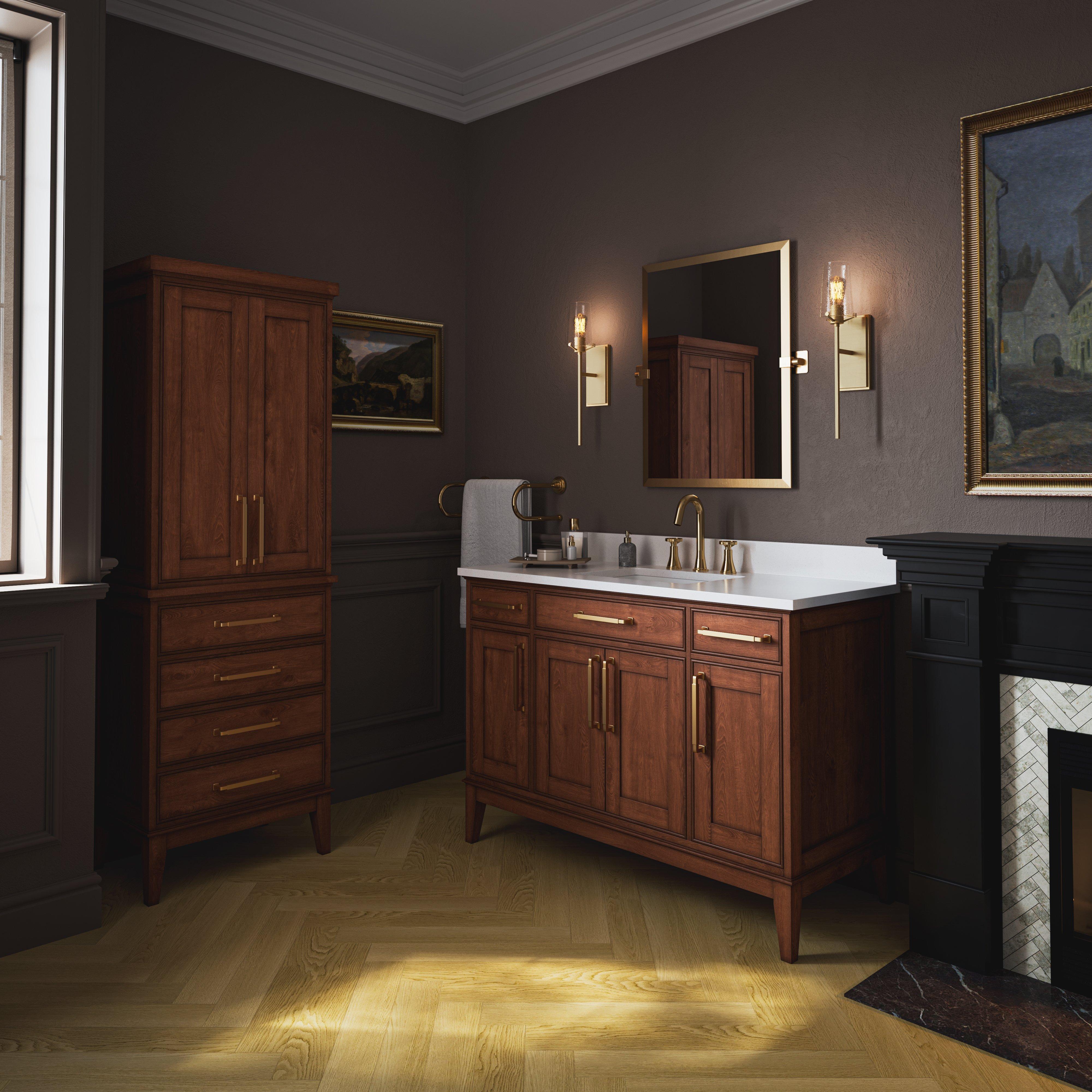 White Quartz 49 in. Vanity Top