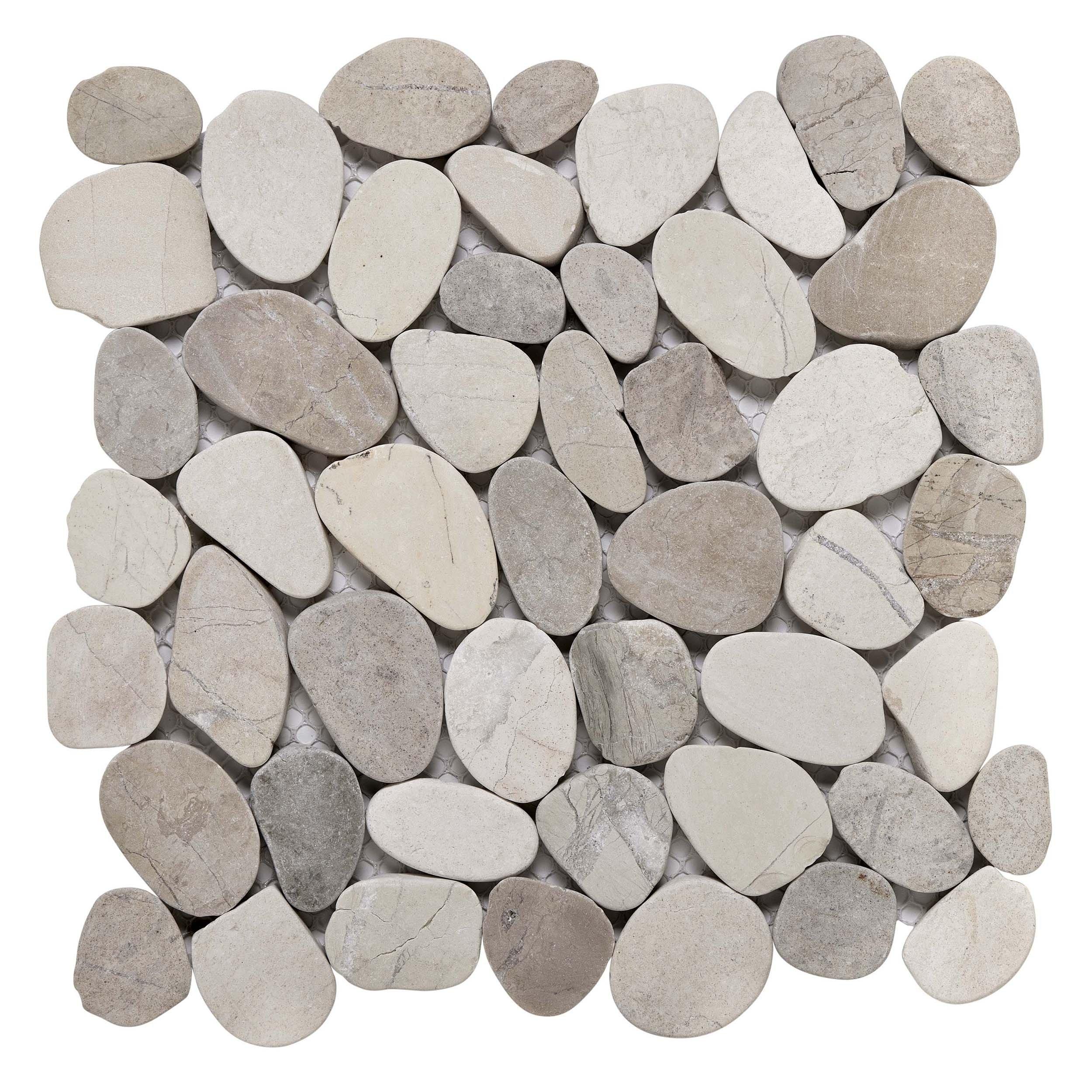 Lucia Tumbled Pebble Marble Mosaic