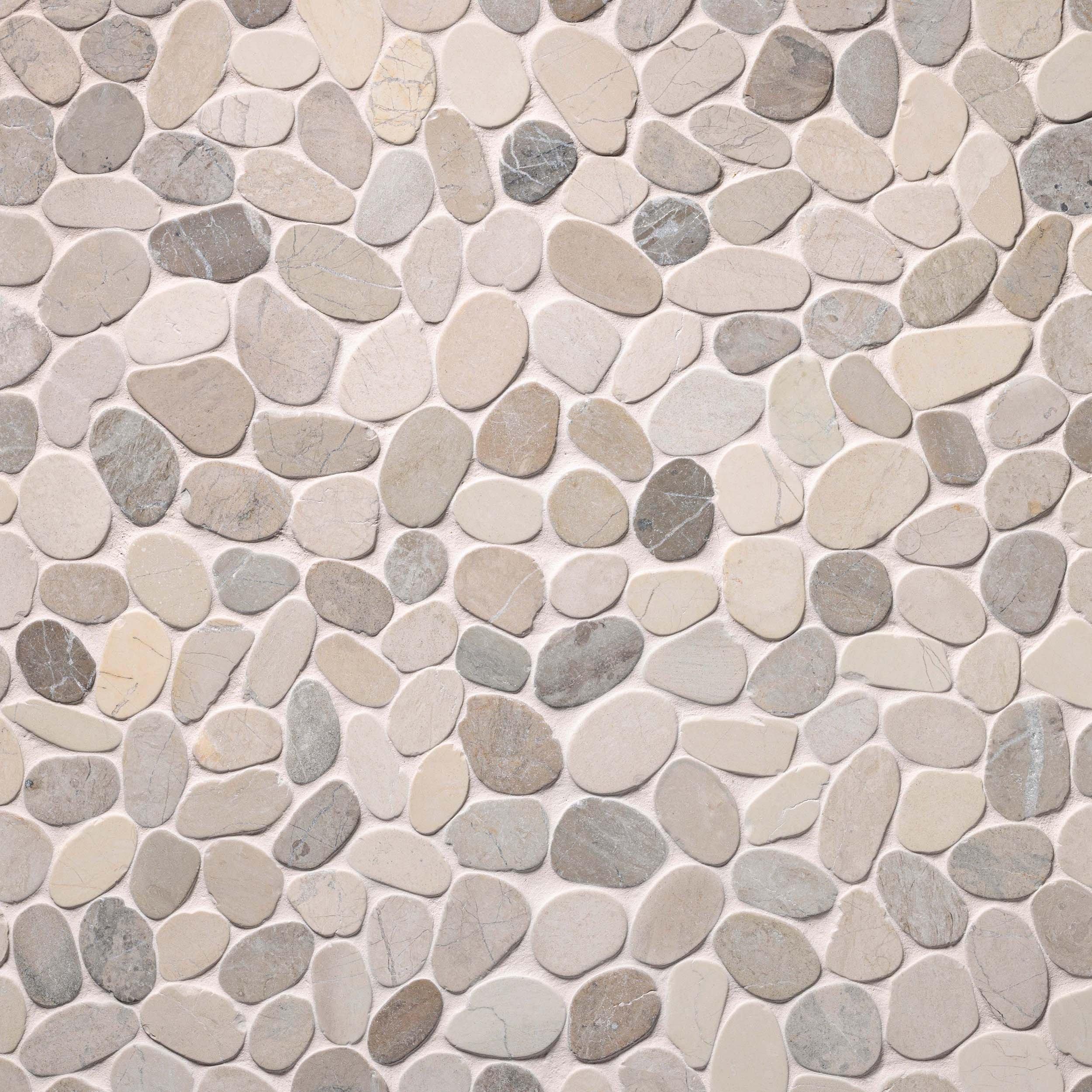 Lucia Tumbled Pebble Marble Mosaic