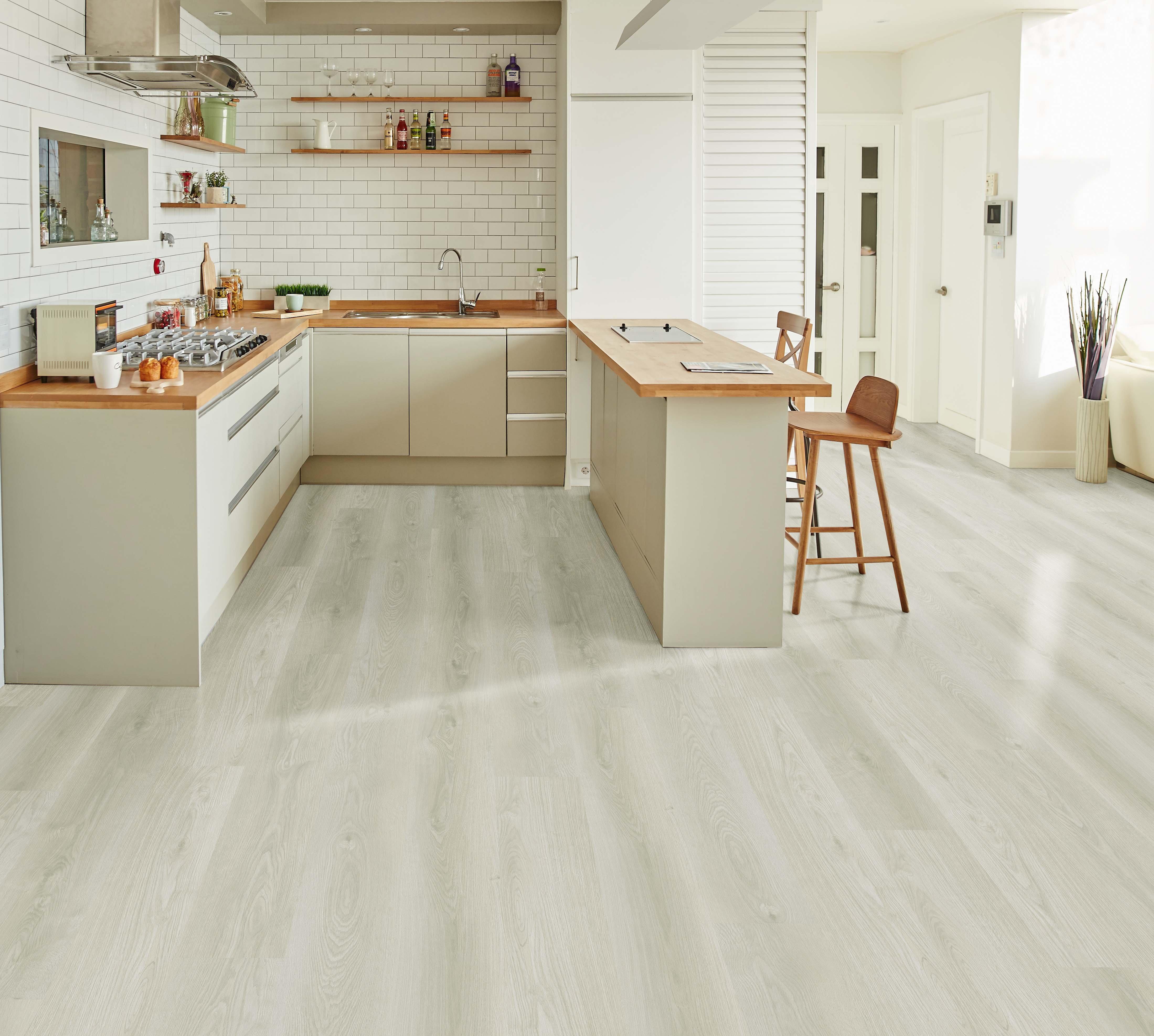 Iced Oak Waterproof Rigid Core Luxury Vinyl Plank - Foam Pad
