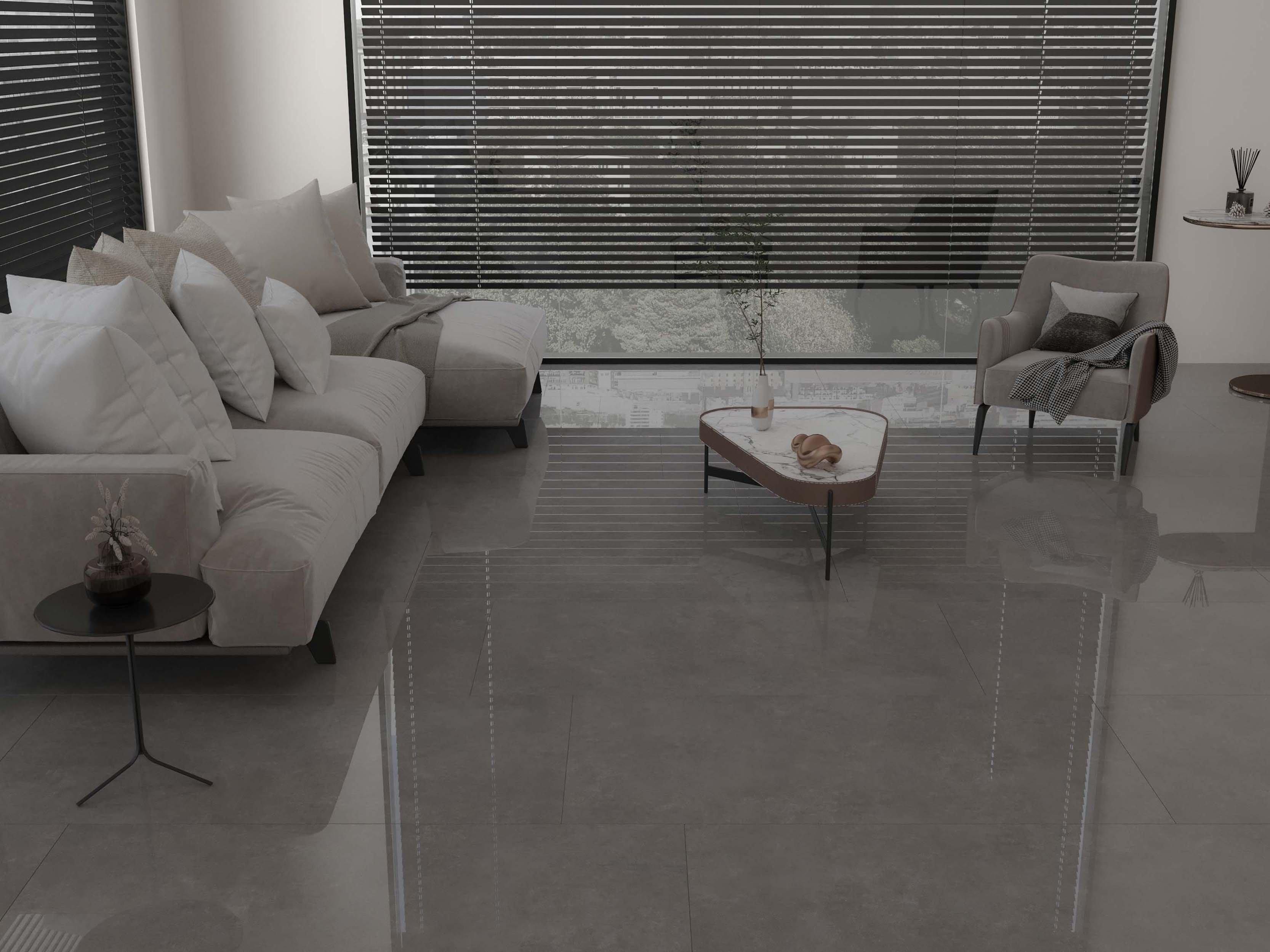 Concept Gray Polished Porcelain Tile