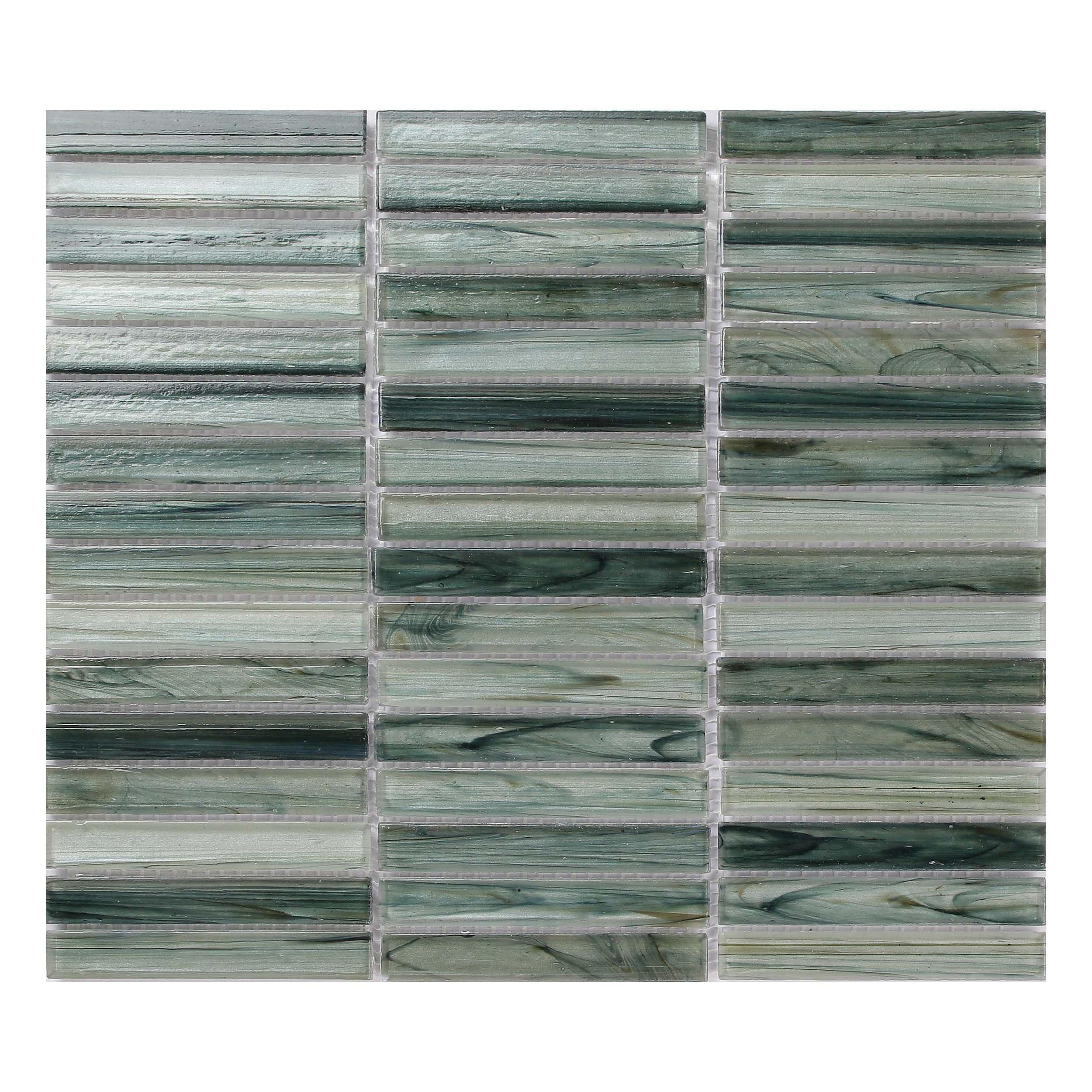 Kora Verde Stack Glass Mosaic | Floor and Decor