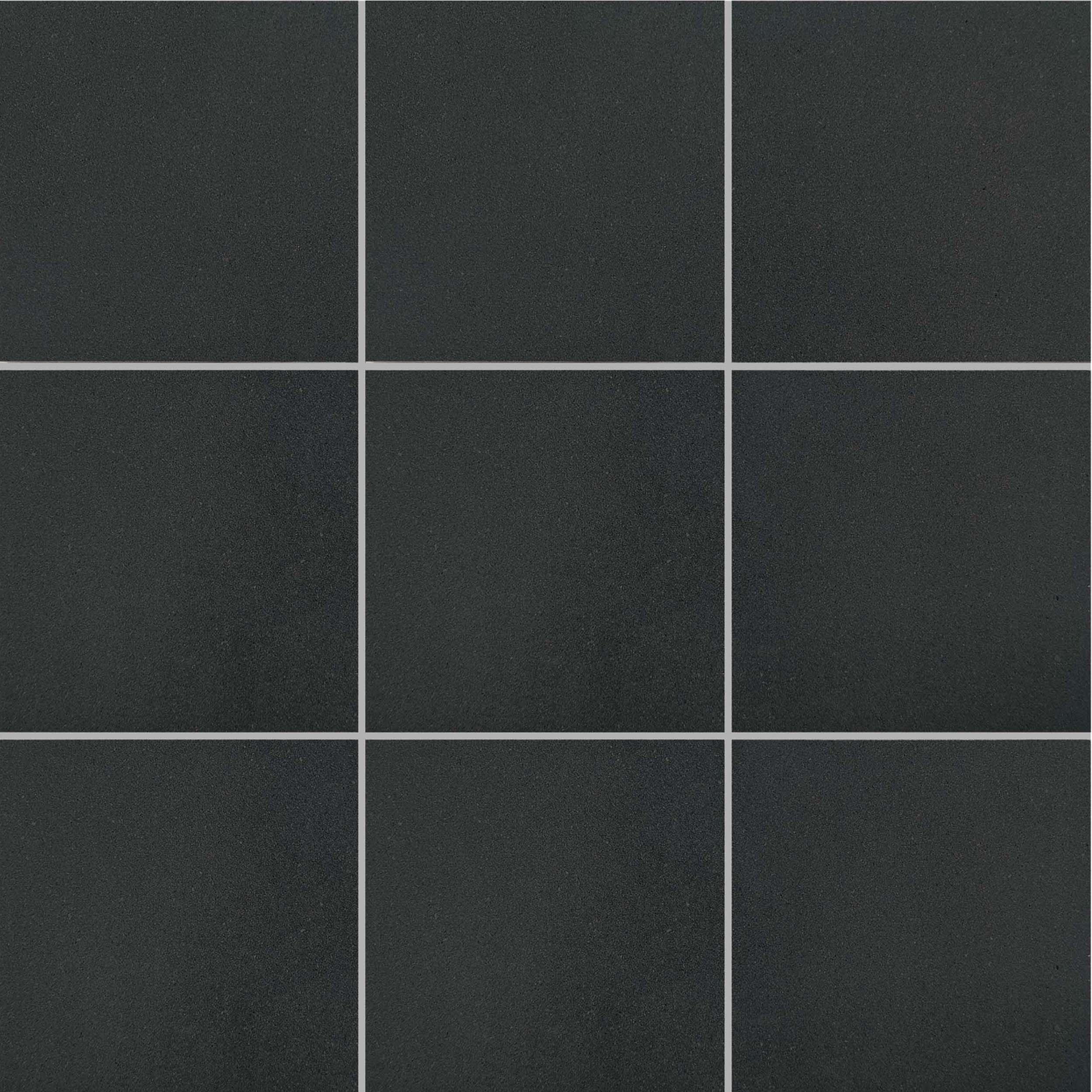 Jet Black Honed Basalt Tile