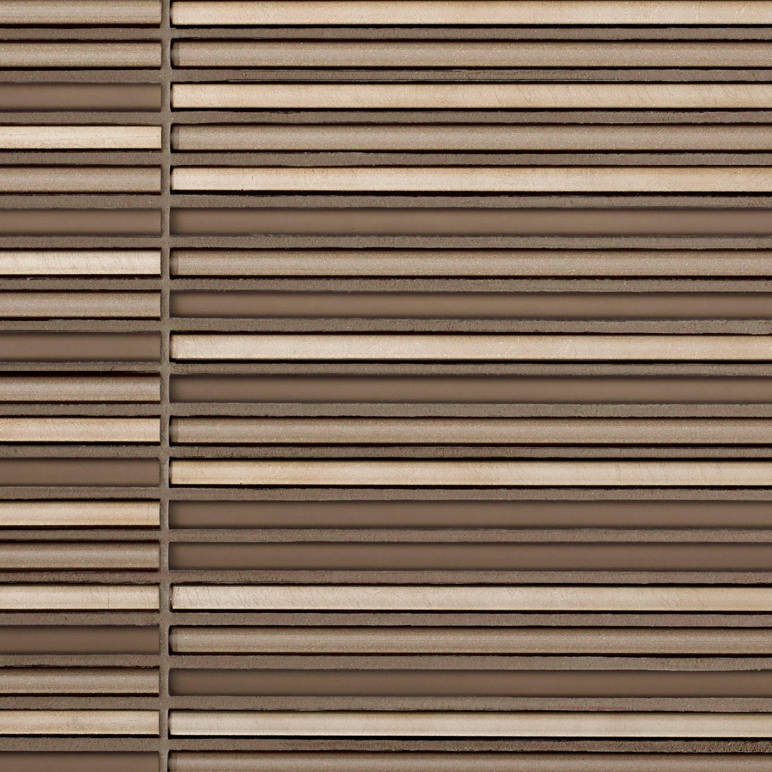Bronze Fluted Stack Glass Mosaic