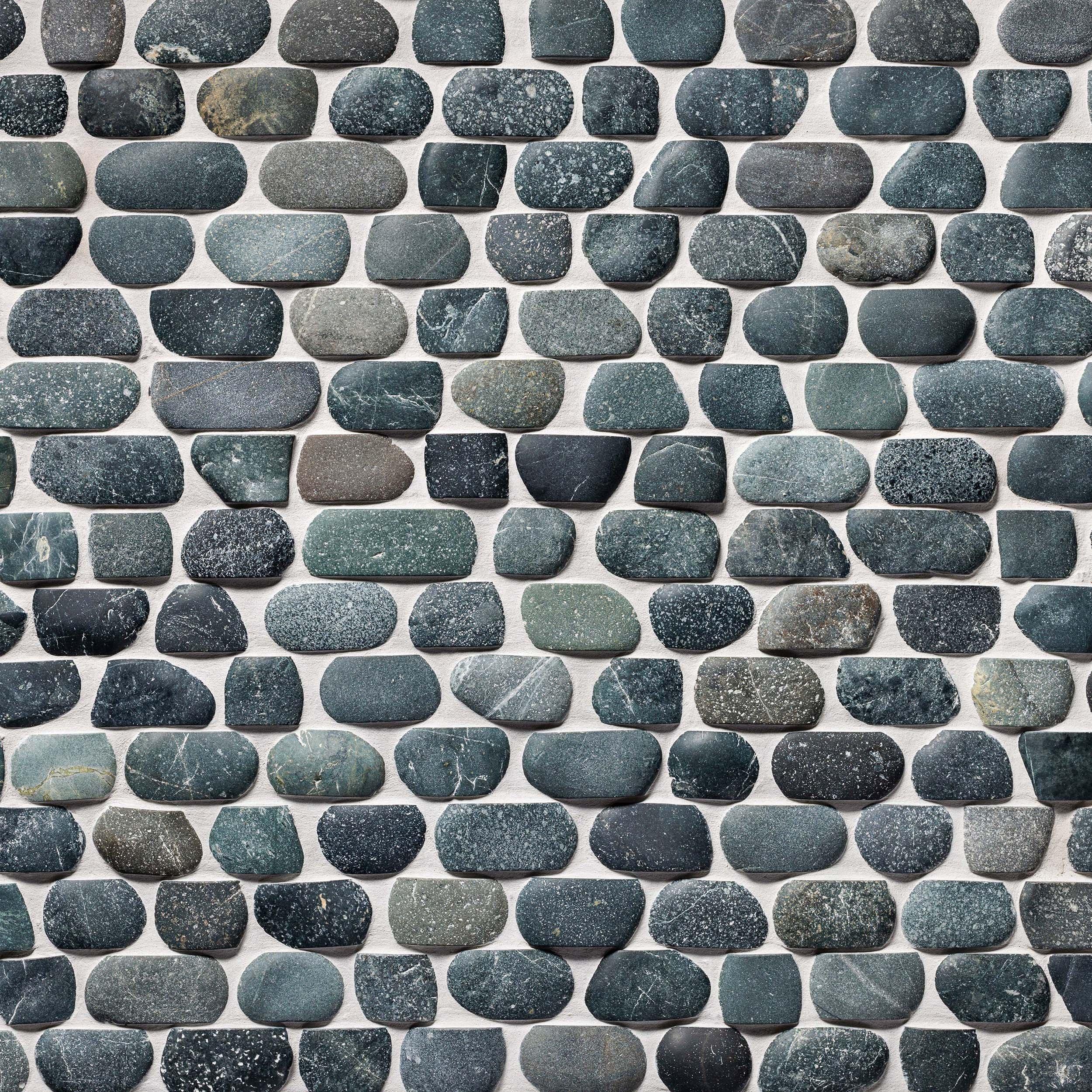 Lake Tahoe Black Strip Pebble Mosaic