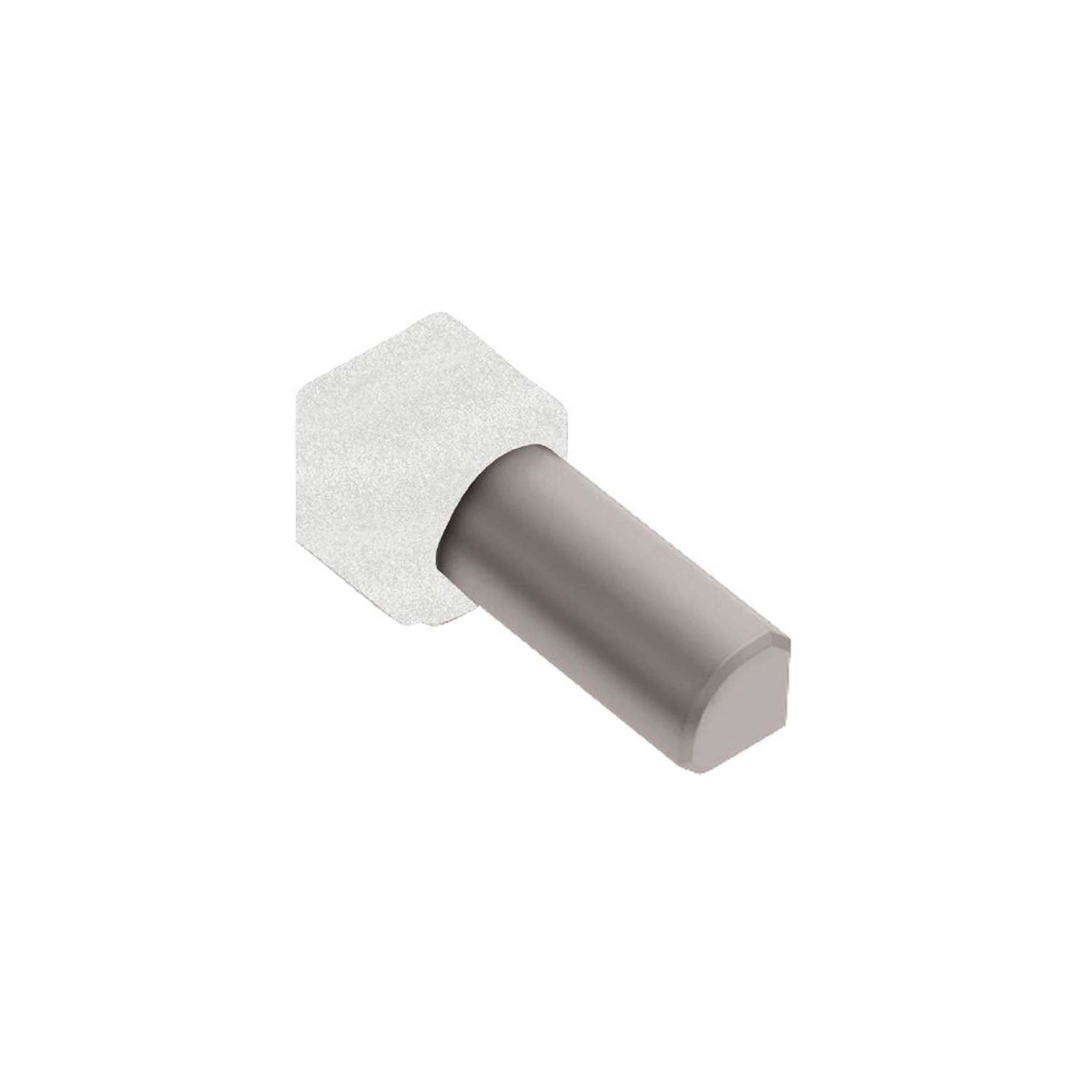 Schluter Rondec Inside Corner 3/8in. Aluminum Matte White