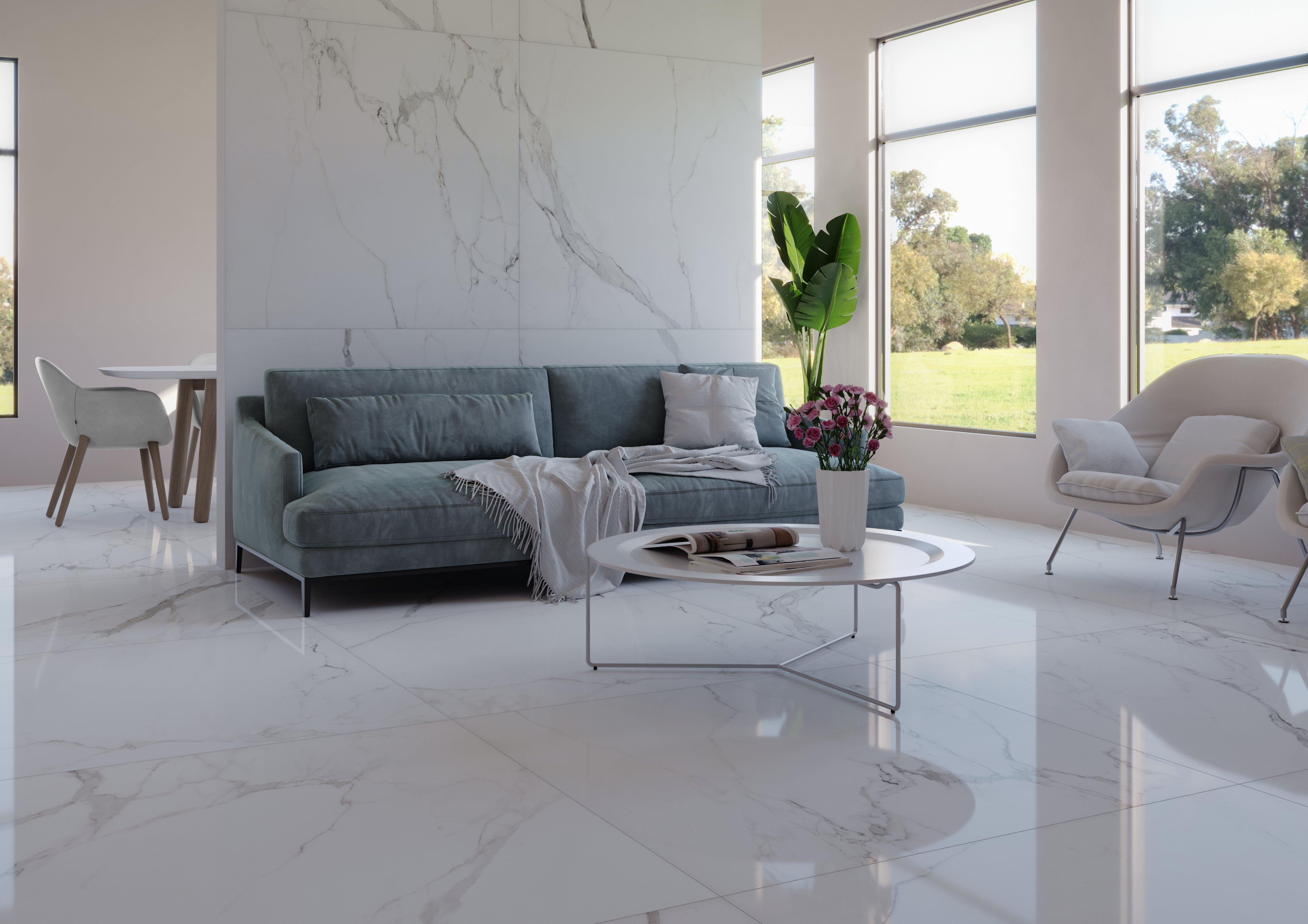 Monet Blanc Polished Porcelain Tile