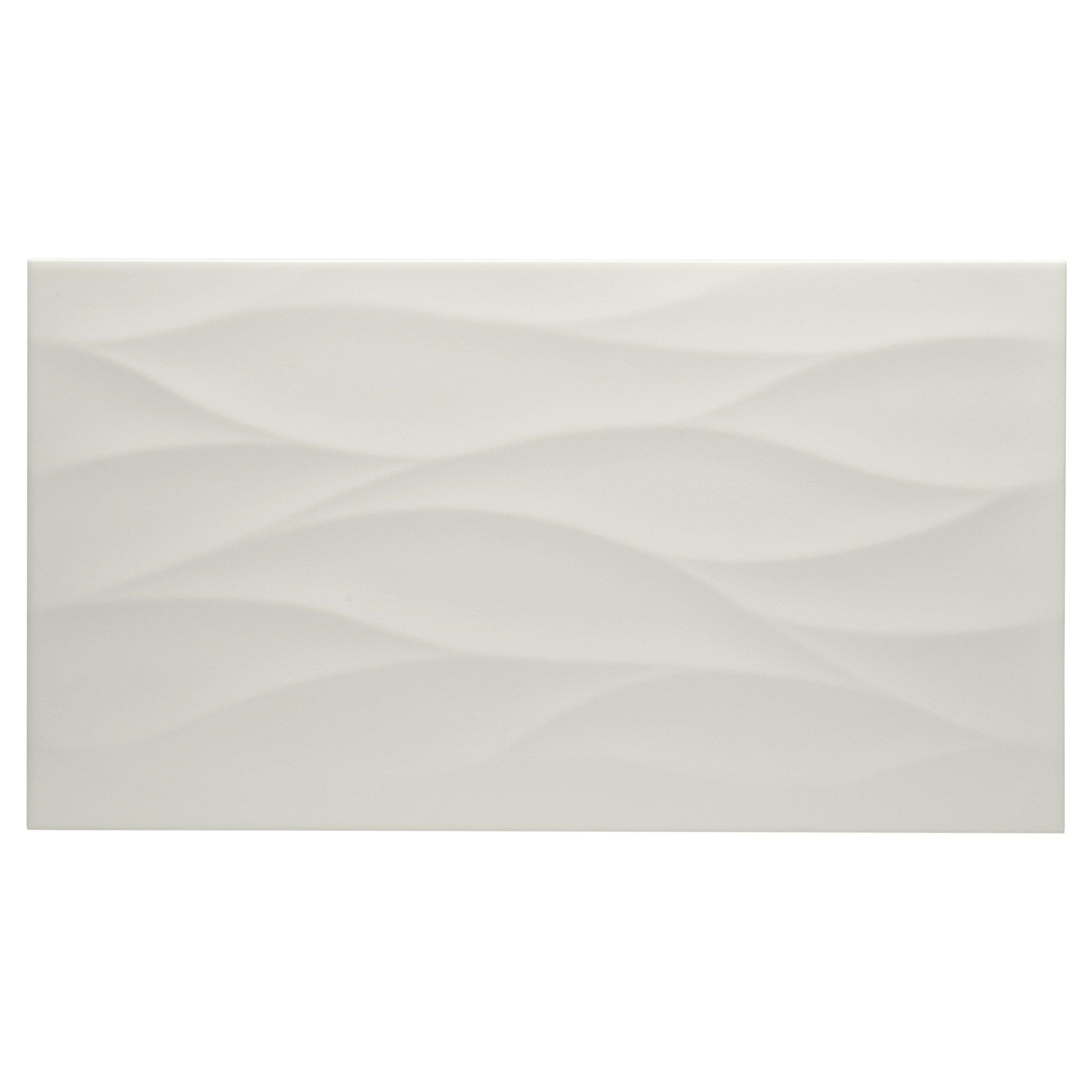 Wave Blanco Ceramic Wall Tile | Floor and Decor