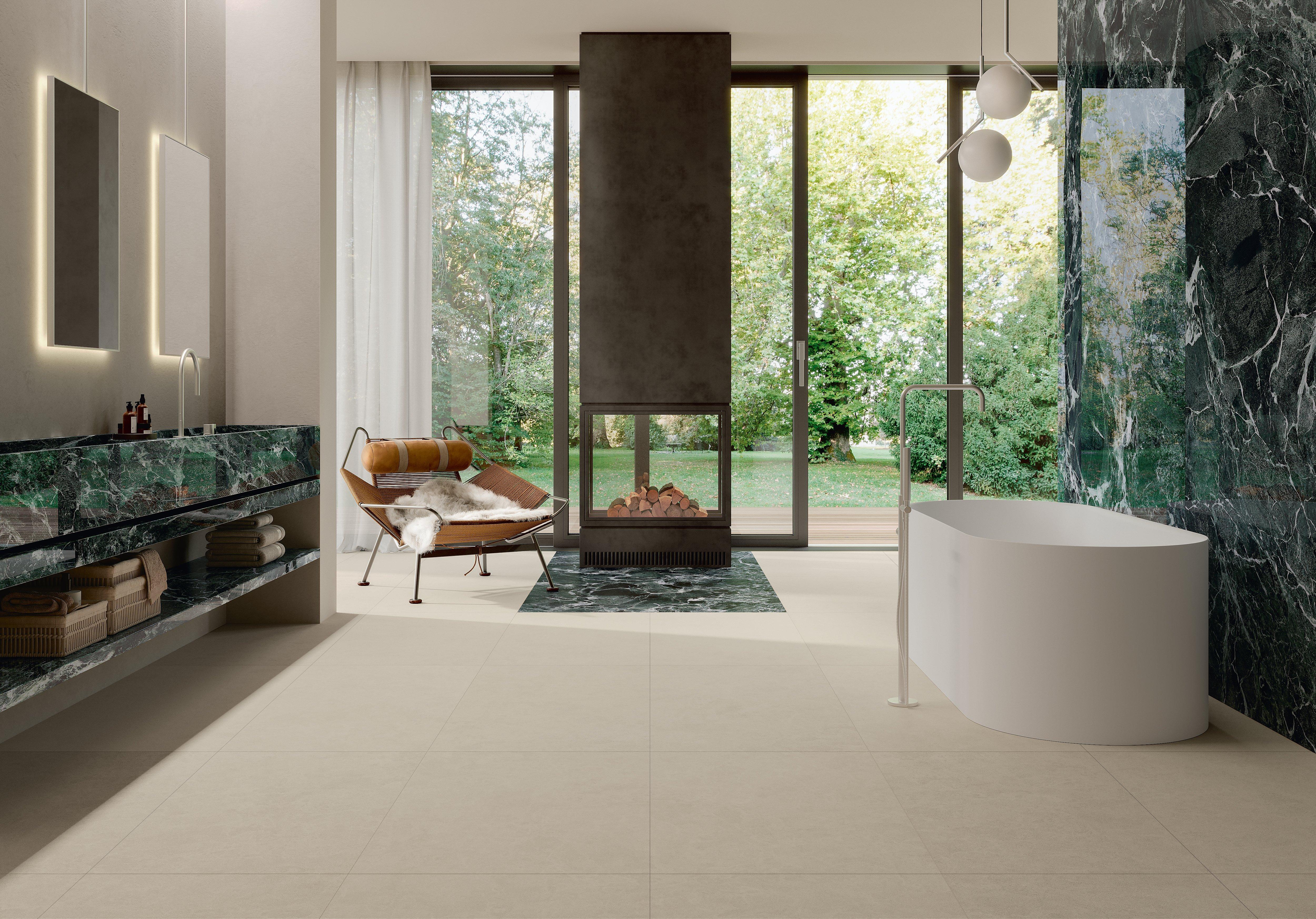 Vintage Ivory Matte Porcelain Tile
