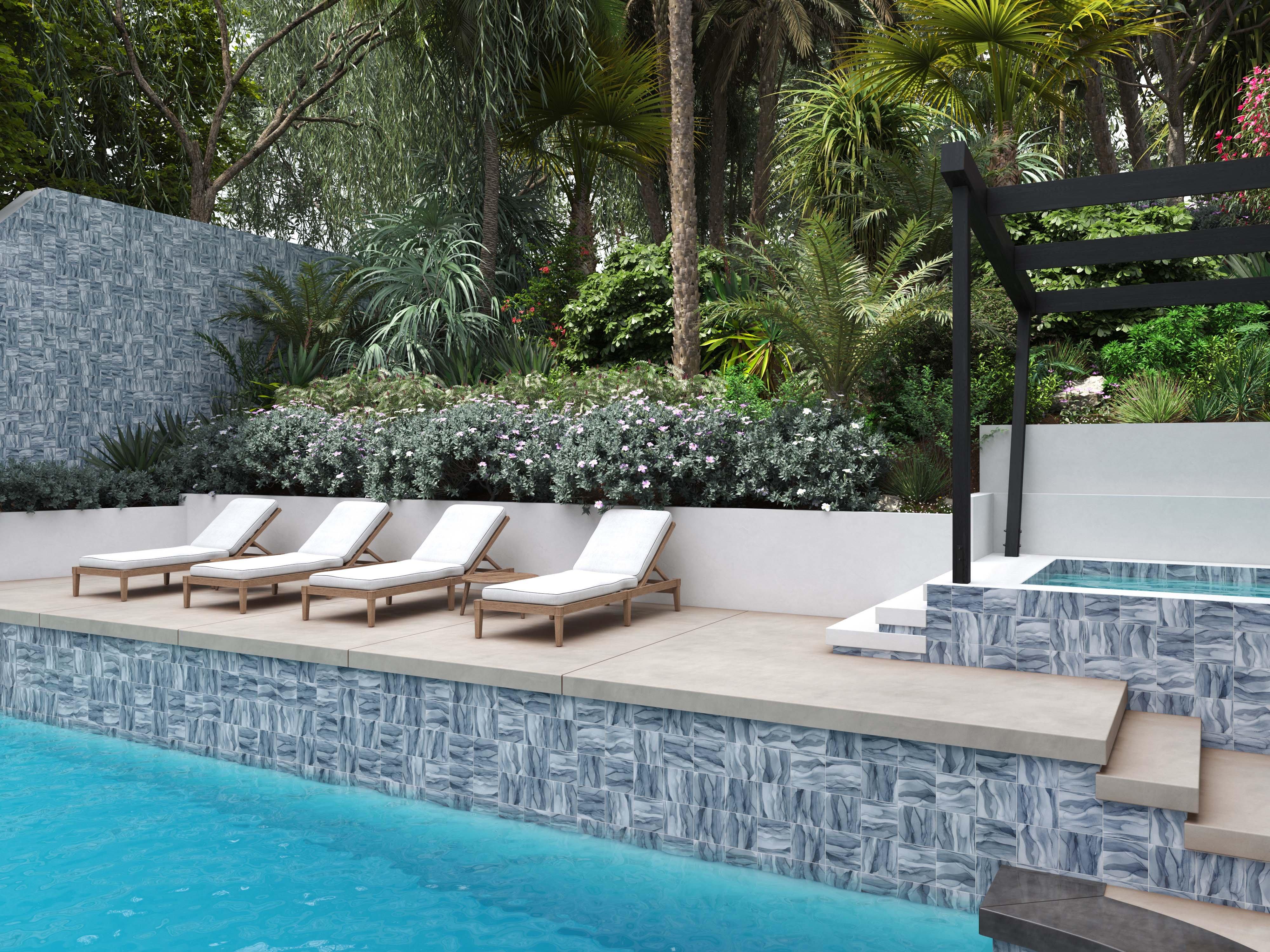 Pacific Azul High Gloss Porcelain Tile