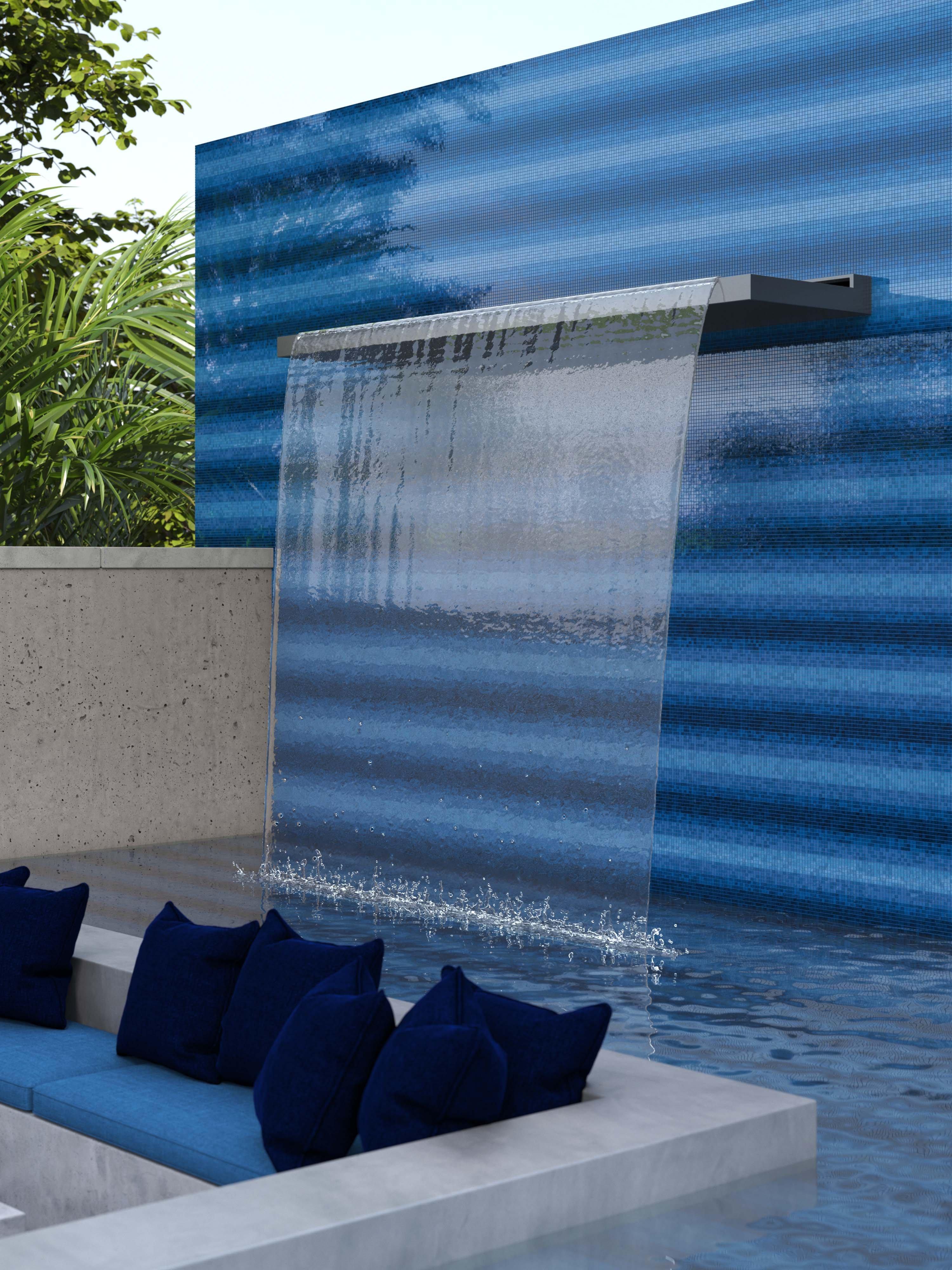 Mona Navy Ombre Glass Micro Mosaic