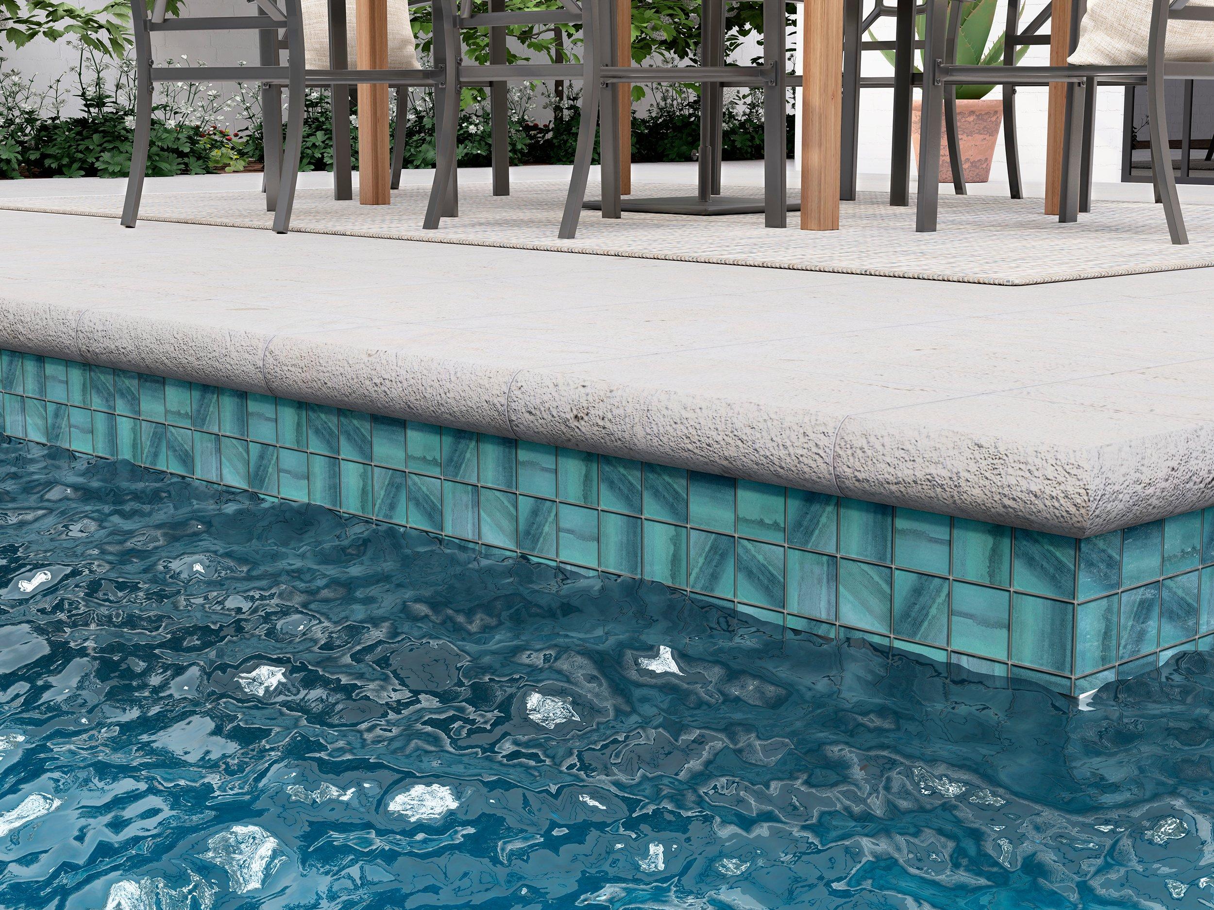 Playa Del Carmen 3 in. Square Porcelain Mosaic