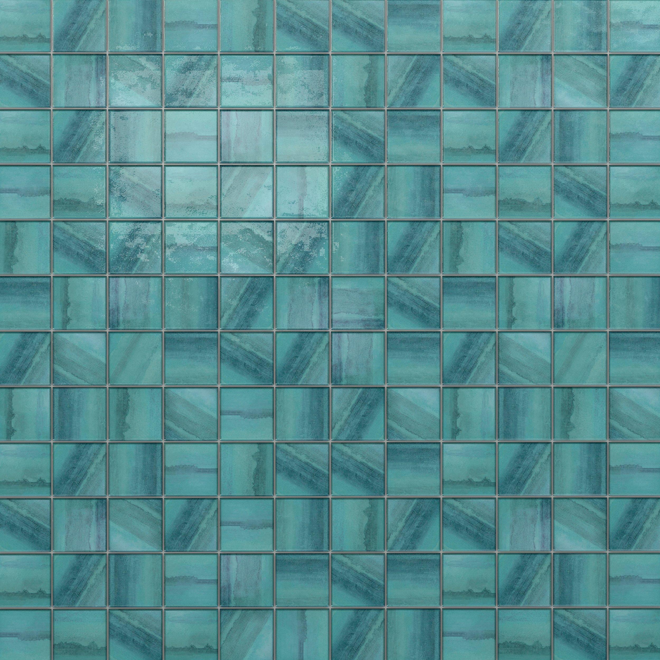 Playa Del Carmen 3 in. Square Porcelain Mosaic